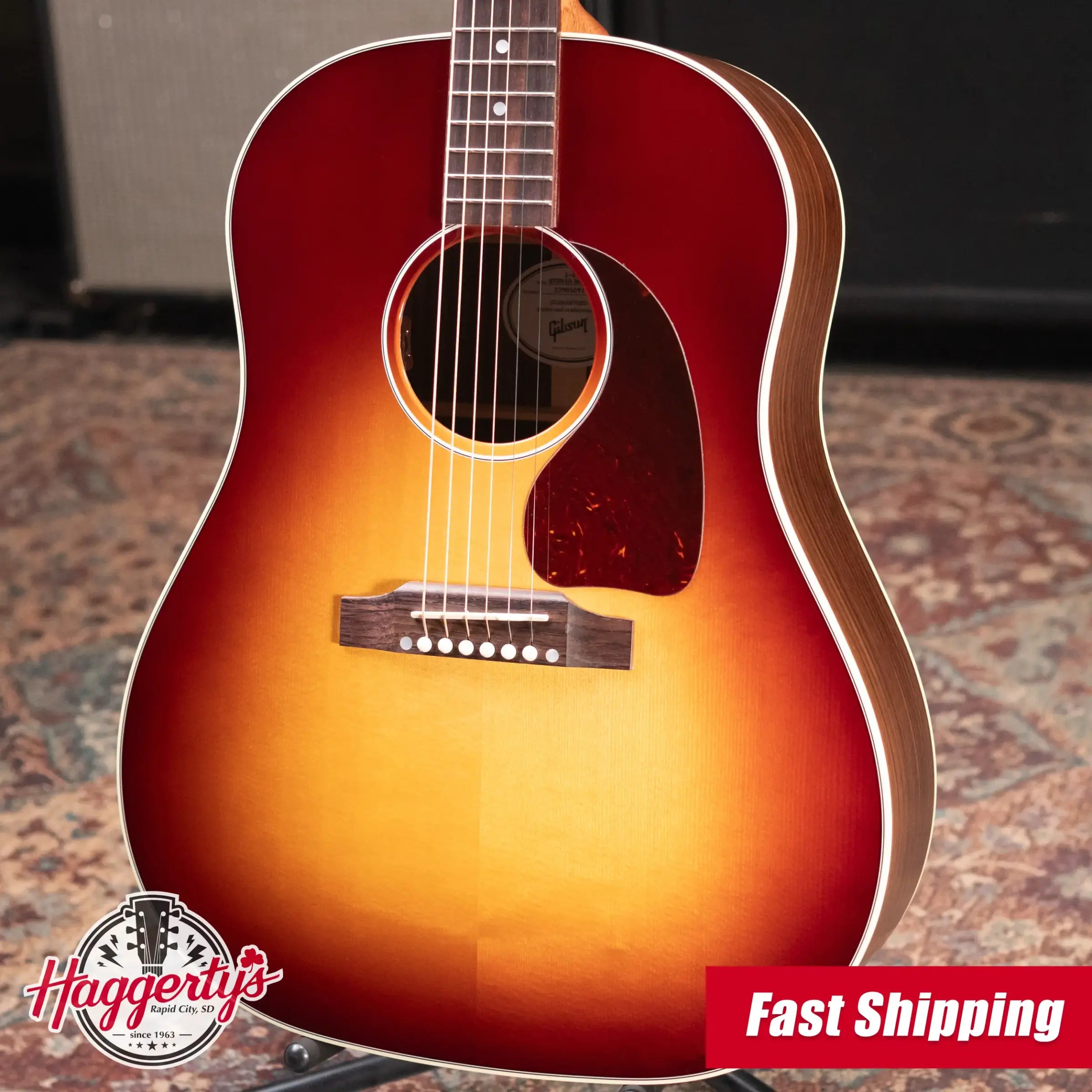 Gibson J-45 Studio Rosewood Acoustic/Electric Guitar - Rosewood Burst with Hardshell Case