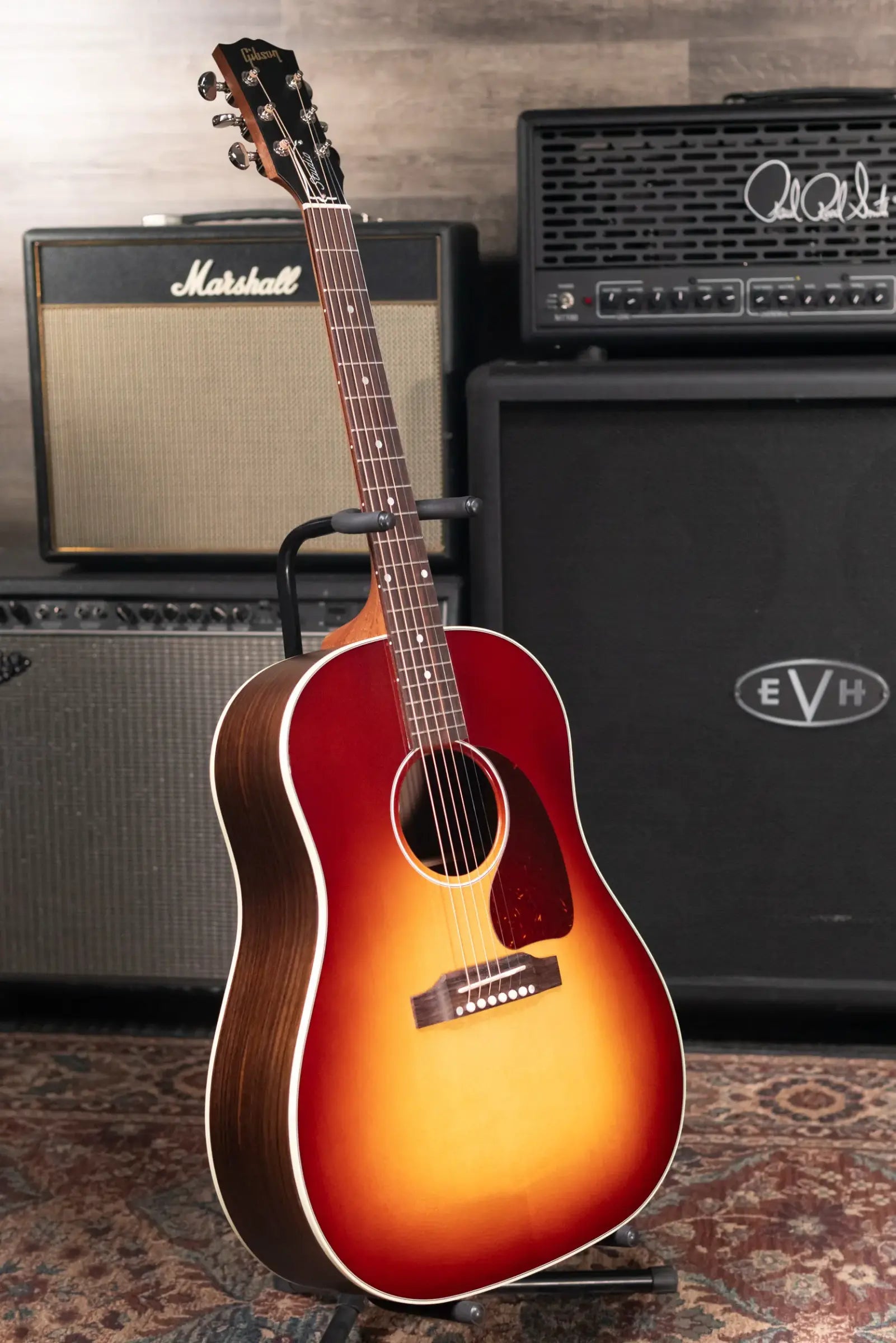 Gibson J-45 Studio Rosewood Acoustic/Electric Guitar - Rosewood Burst with Hardshell Case