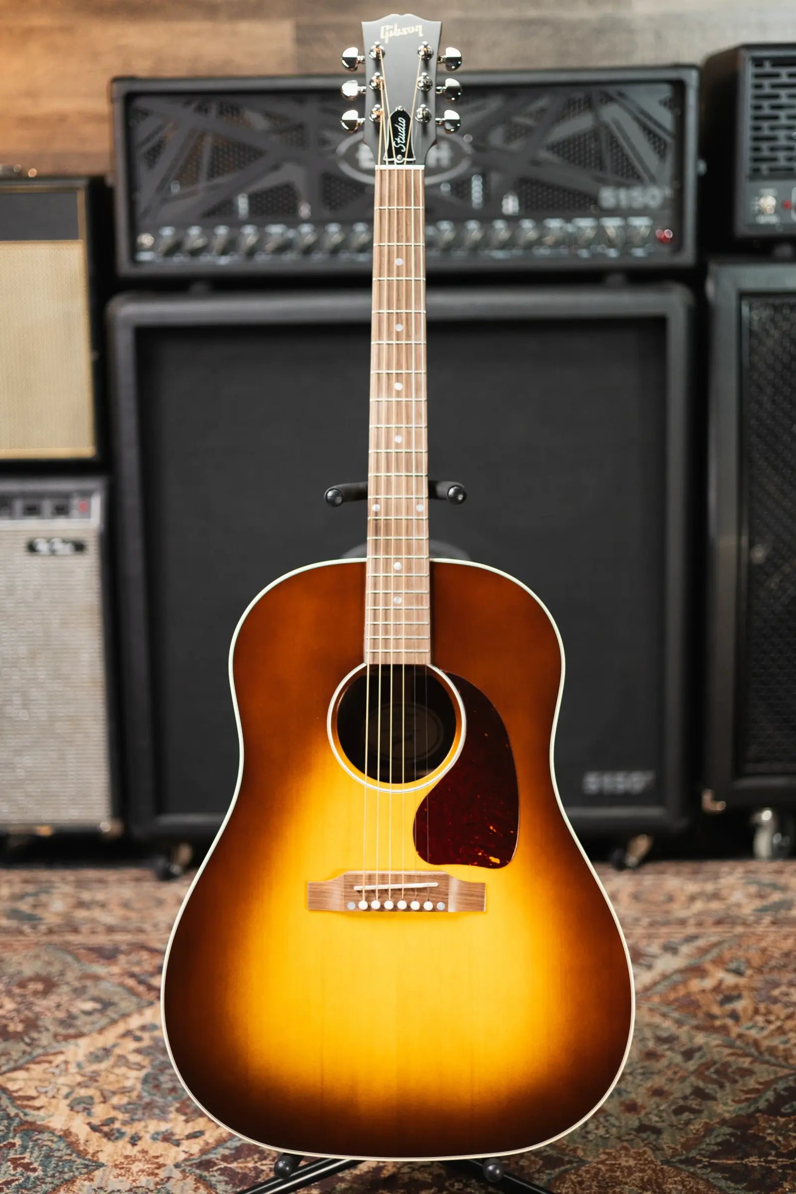 Gibson J-45 Studio Walnut Acoustic/Electric Guitar - Walnut Burst with Hardshell Case