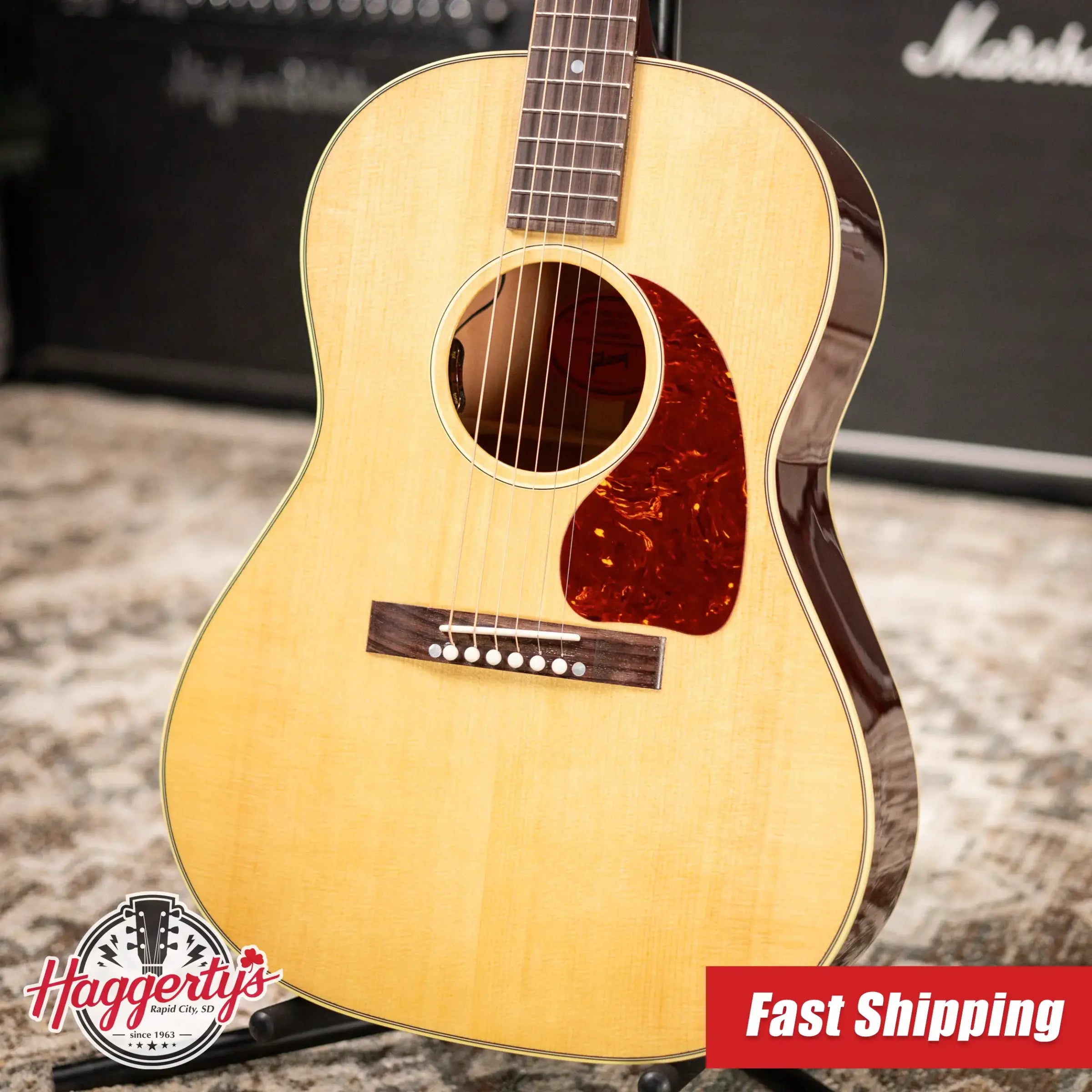 Gibson LG-2 50s Original Acoustic/Electric Guitar - Antique Natural with Hardshell Case