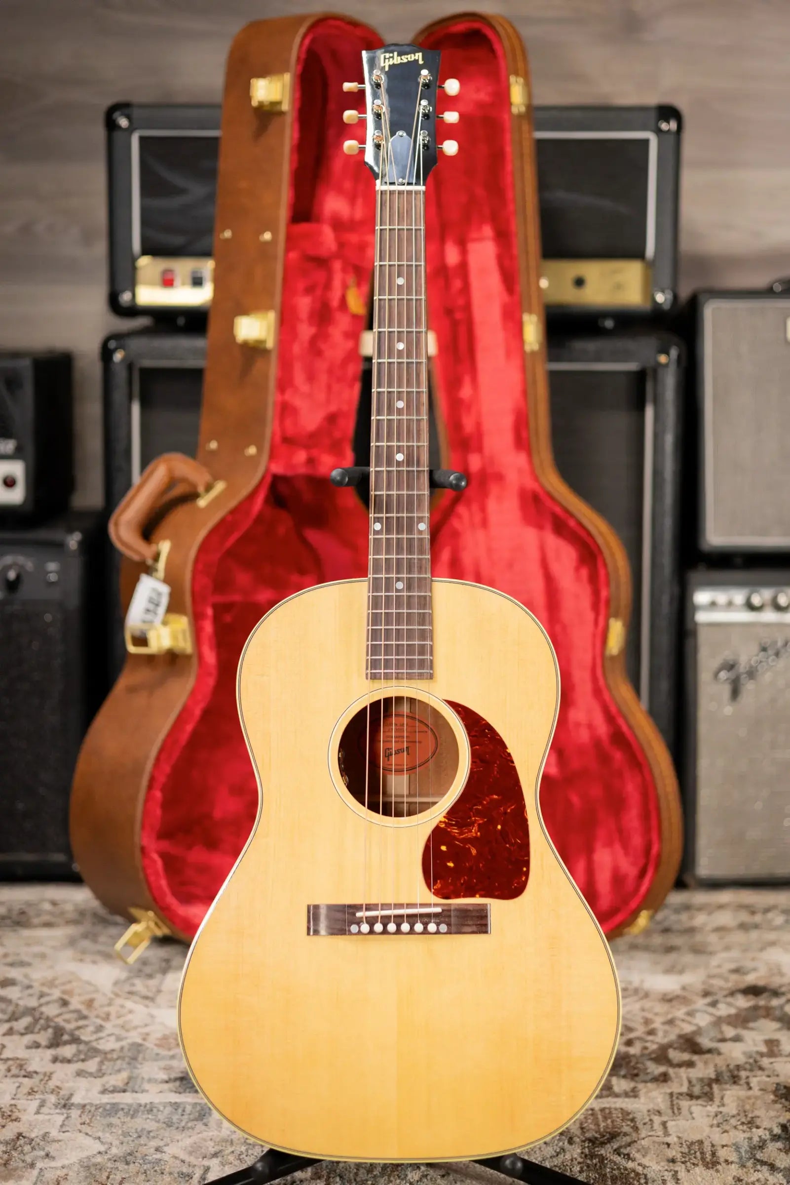 Gibson LG-2 50s Original Acoustic/Electric Guitar - Antique Natural with Hardshell Case