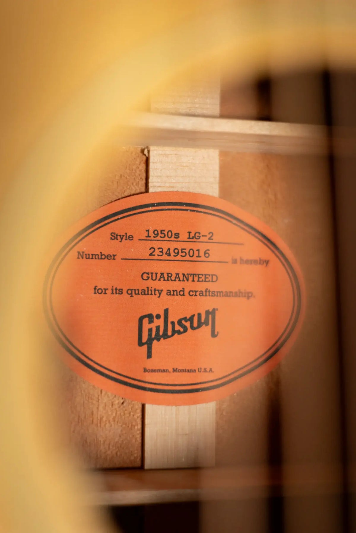 Gibson LG-2 50s Original Acoustic/Electric Guitar - Antique Natural with Hardshell Case - Demo
