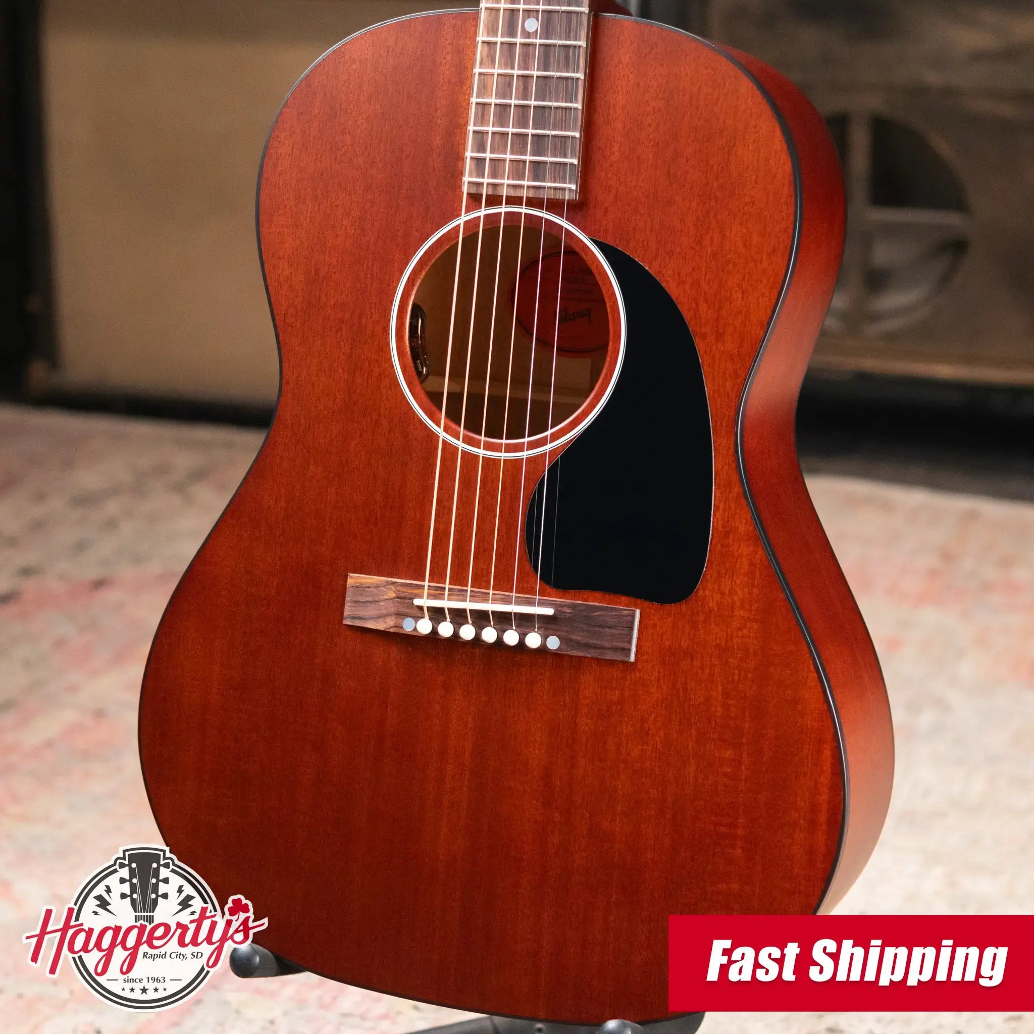 Gibson LG-2 All Mahogany Faded Acoustic/Electric Guitar - Natural with Hardshell Case