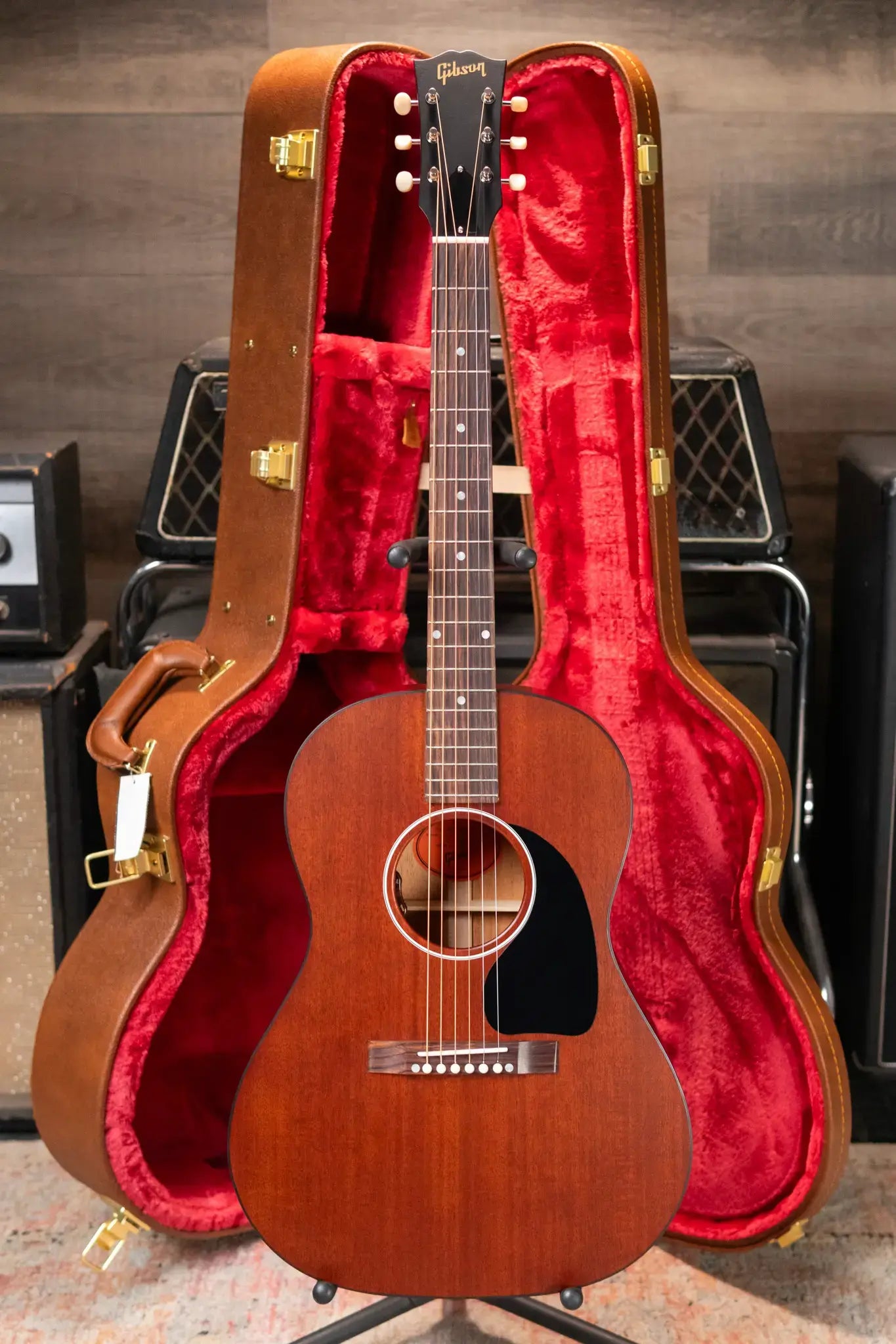 Gibson LG-2 All Mahogany Faded Acoustic/Electric Guitar - Natural with Hardshell Case