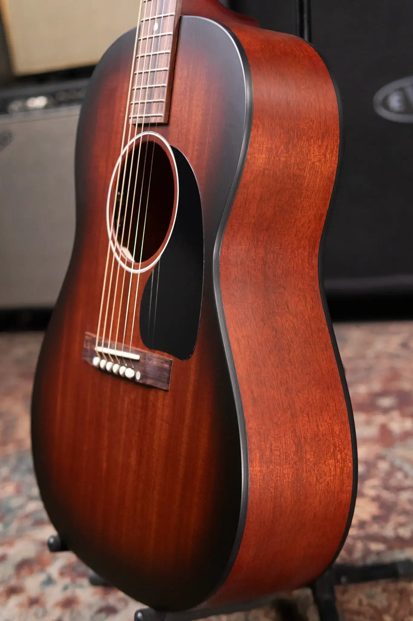 Gibson LG-2 All Mahogany Faded Acoustic/Electric Guitar - Vintage Sunburst with Hardshell Case