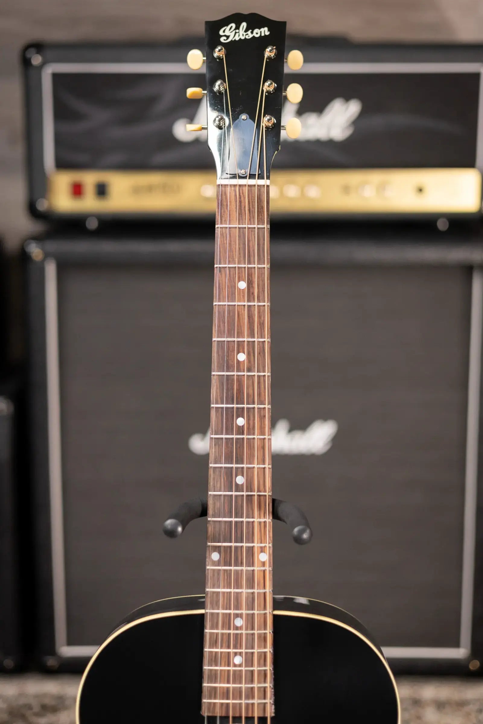 Gibson L-00 Original Left-Handed Acoustic/Electric Guitar - Ebony with Hardshell Case