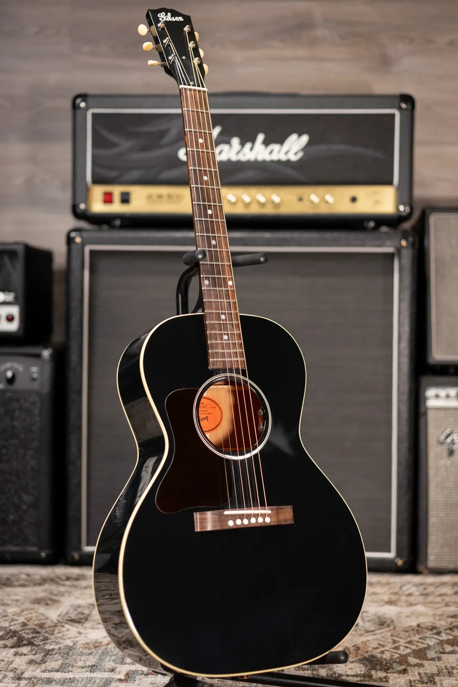 Gibson L-00 Original Left-Handed Acoustic/Electric Guitar - Ebony with Hardshell Case
