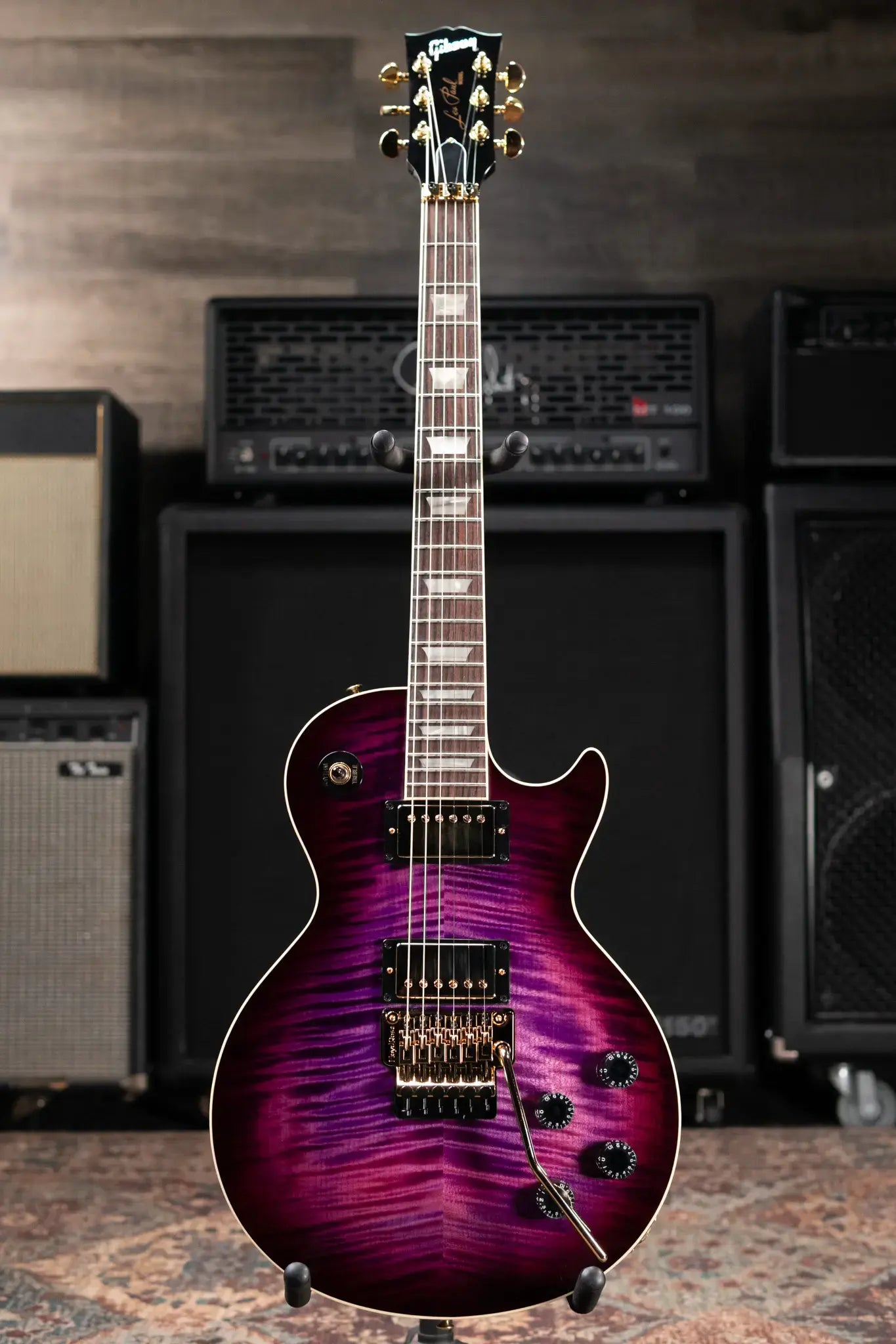 Gibson Les Paul Axcess Custom Floyd Rose Electric Guitar - Tri Berry Burst with Hardshell Case