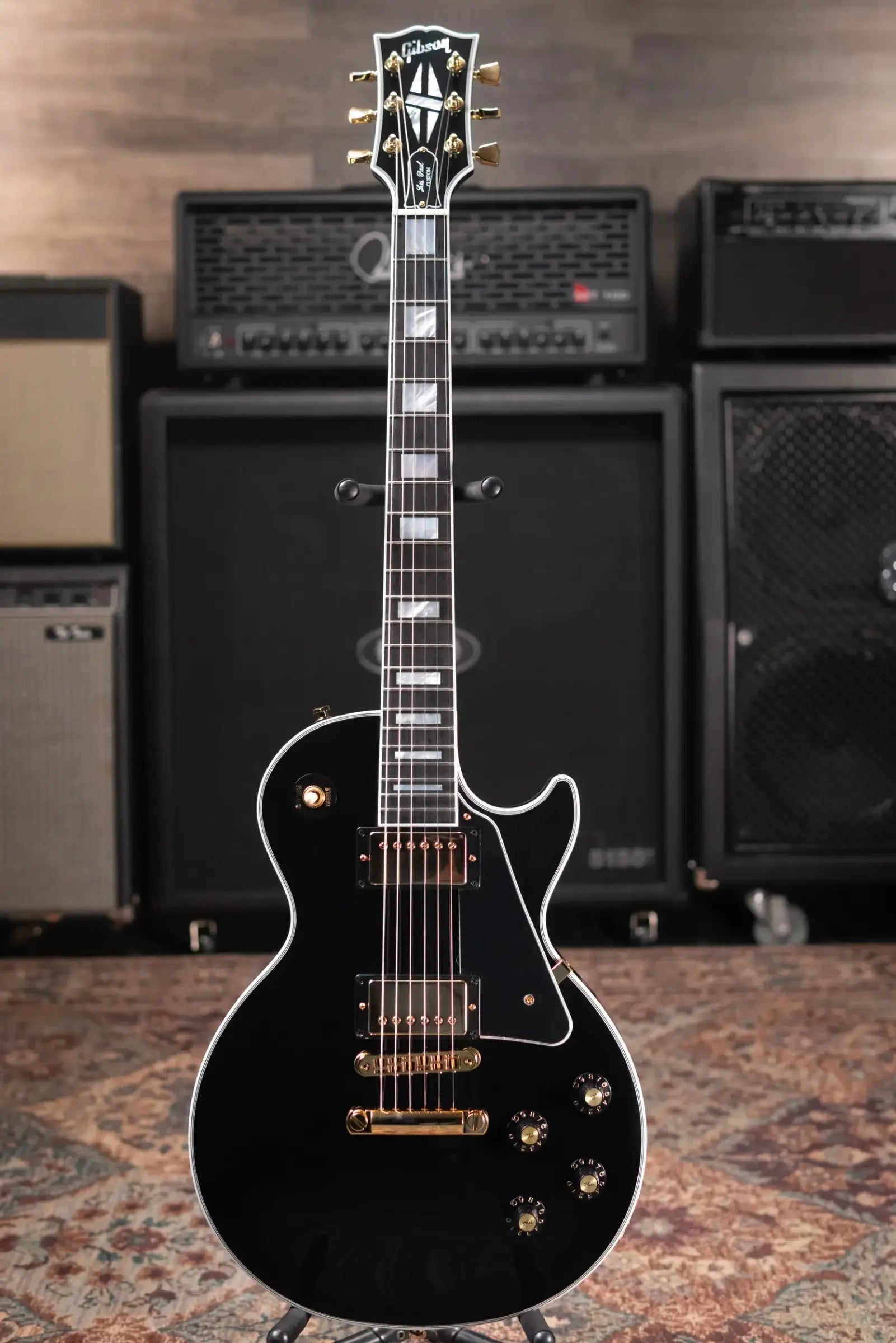 Gibson Les Paul Custom 70s Electric Guitar - Ebony with Hardshell Case