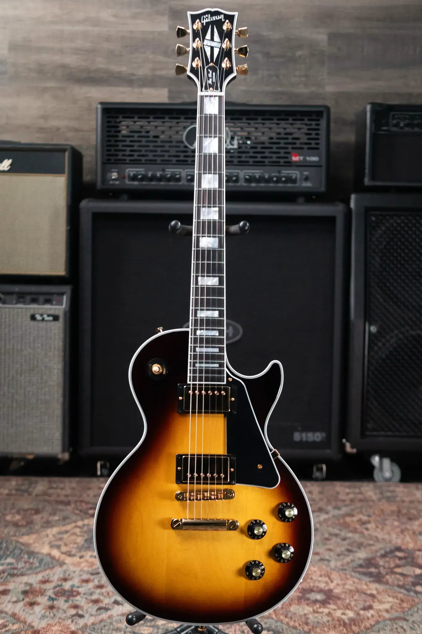 Gibson Les Paul Custom 70s Electric Guitar - Tobacco Burst with Hardshell Case