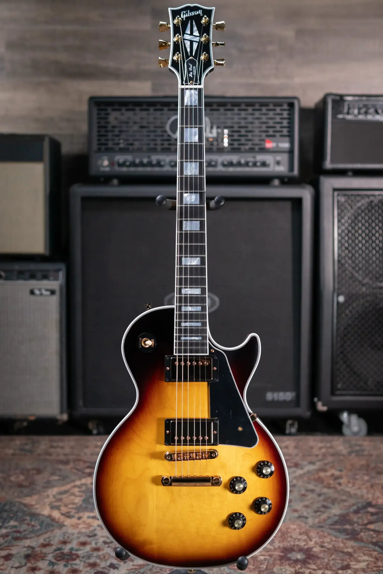 Gibson Les Paul Custom 70s Electric Guitar - Tobacco Burst with Hardshell Case