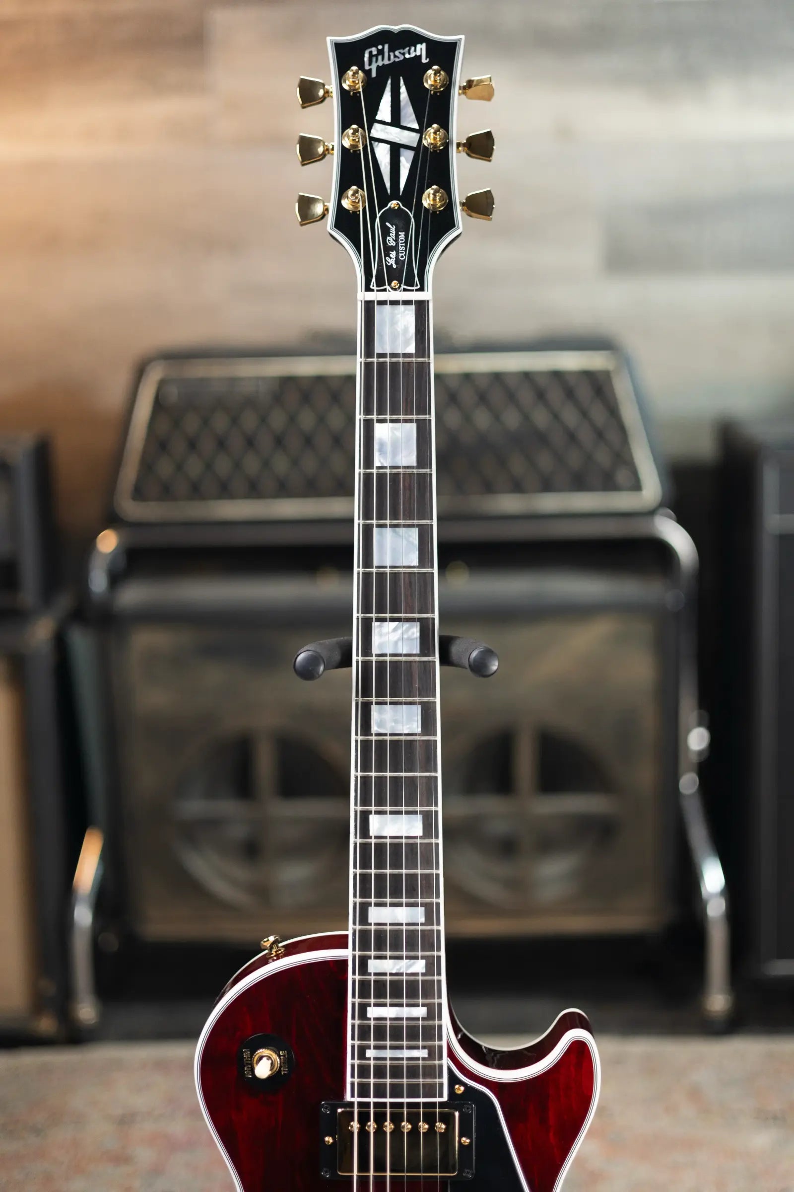 Gibson Les Paul Custom 70s Electric Guitar - Wine Red with Hardshell Case