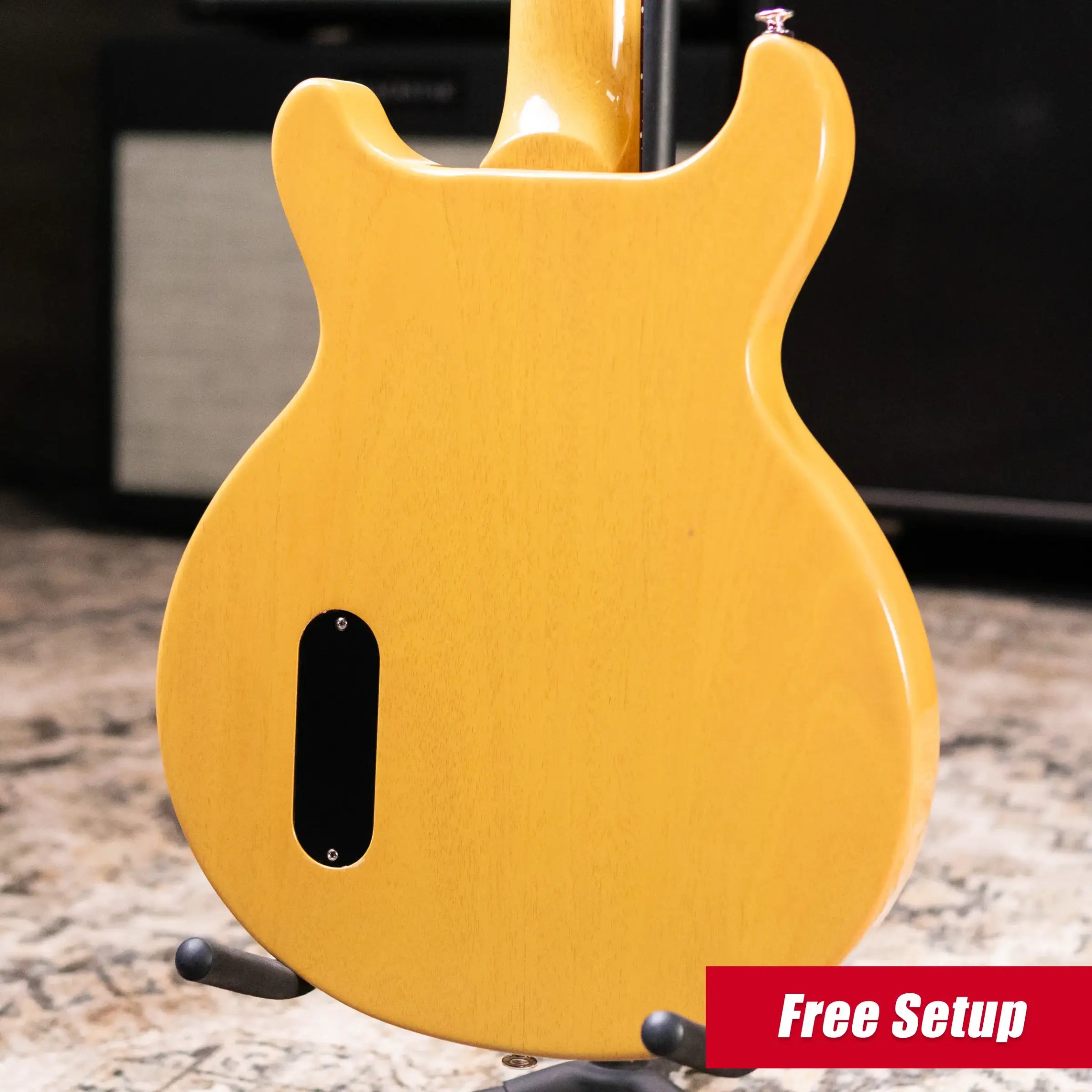 Gibson Les Paul Junior Double Cutaway Electric Guitar - TV Yellow with Hardshell Case