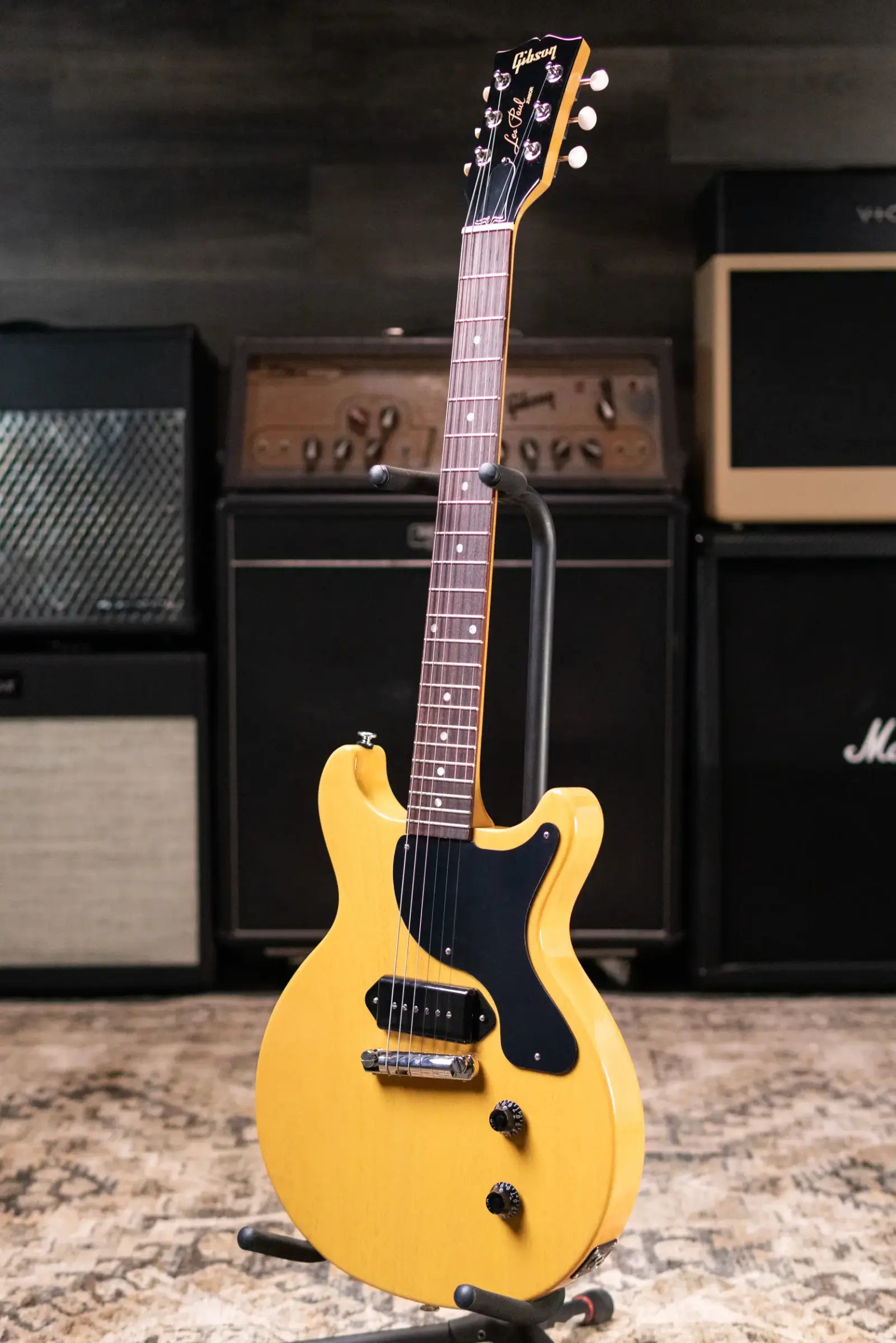 Gibson Les Paul Junior Double Cutaway Electric Guitar - TV Yellow with Hardshell Case