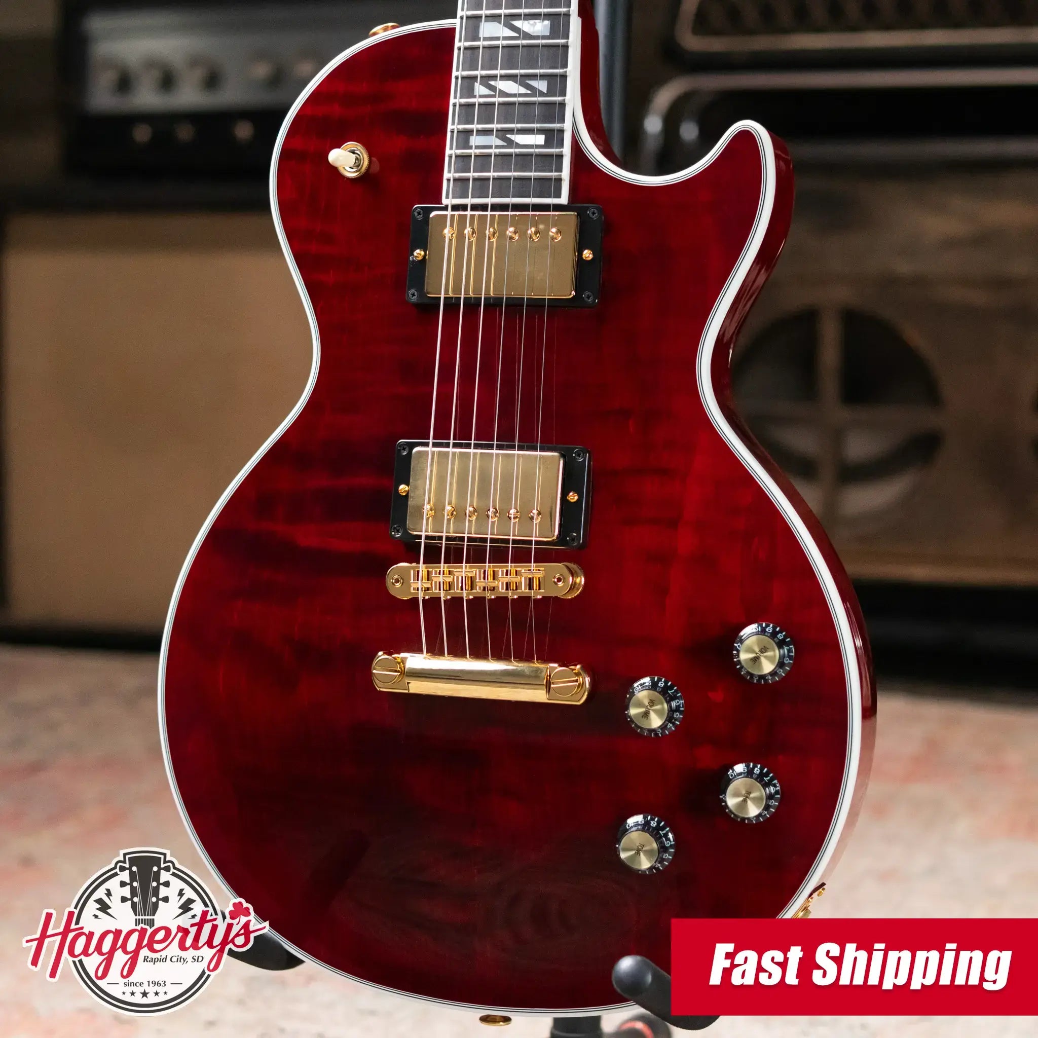 Gibson Les Paul Modern Supreme Electric Guitar - Wine Red with Hardshell Case