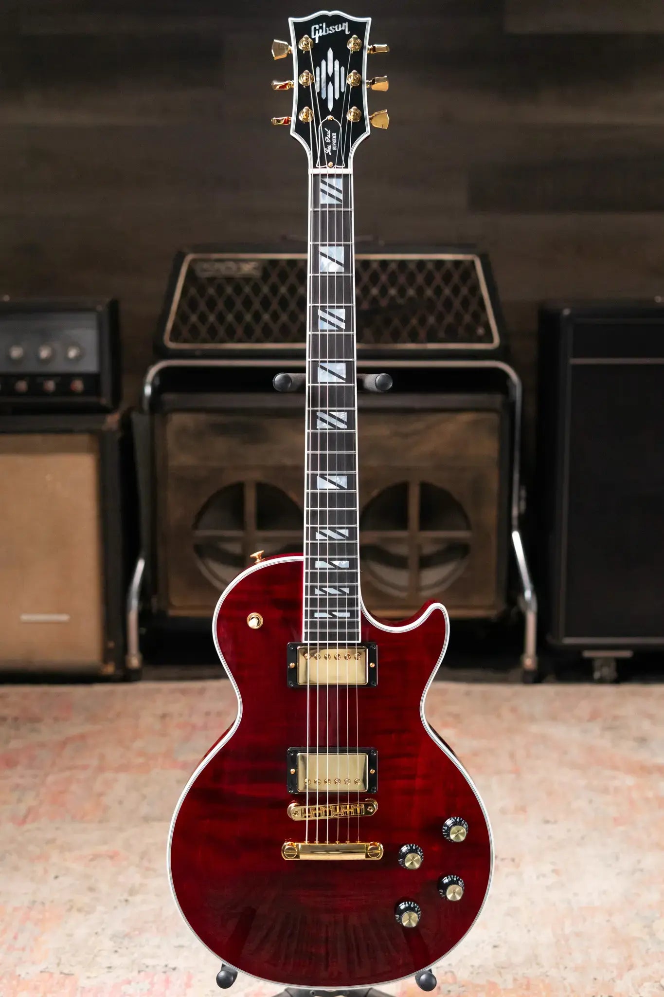 Gibson Les Paul Modern Supreme Electric Guitar - Wine Red with Hardshell Case