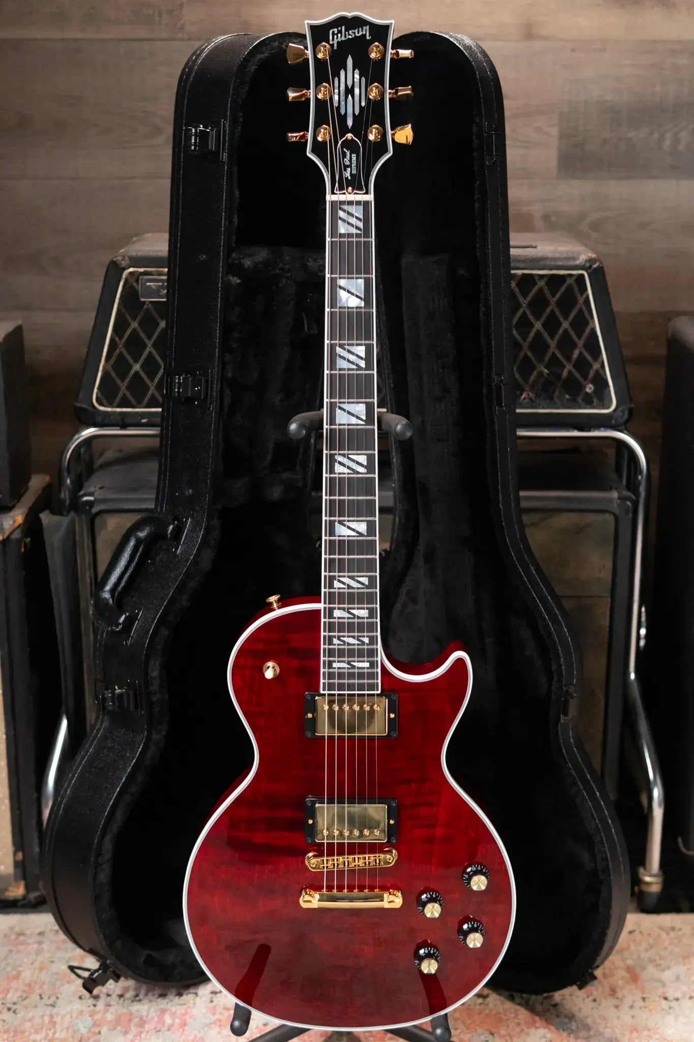 Gibson Les Paul Modern Supreme Electric Guitar - Wine Red with Hardshell Case