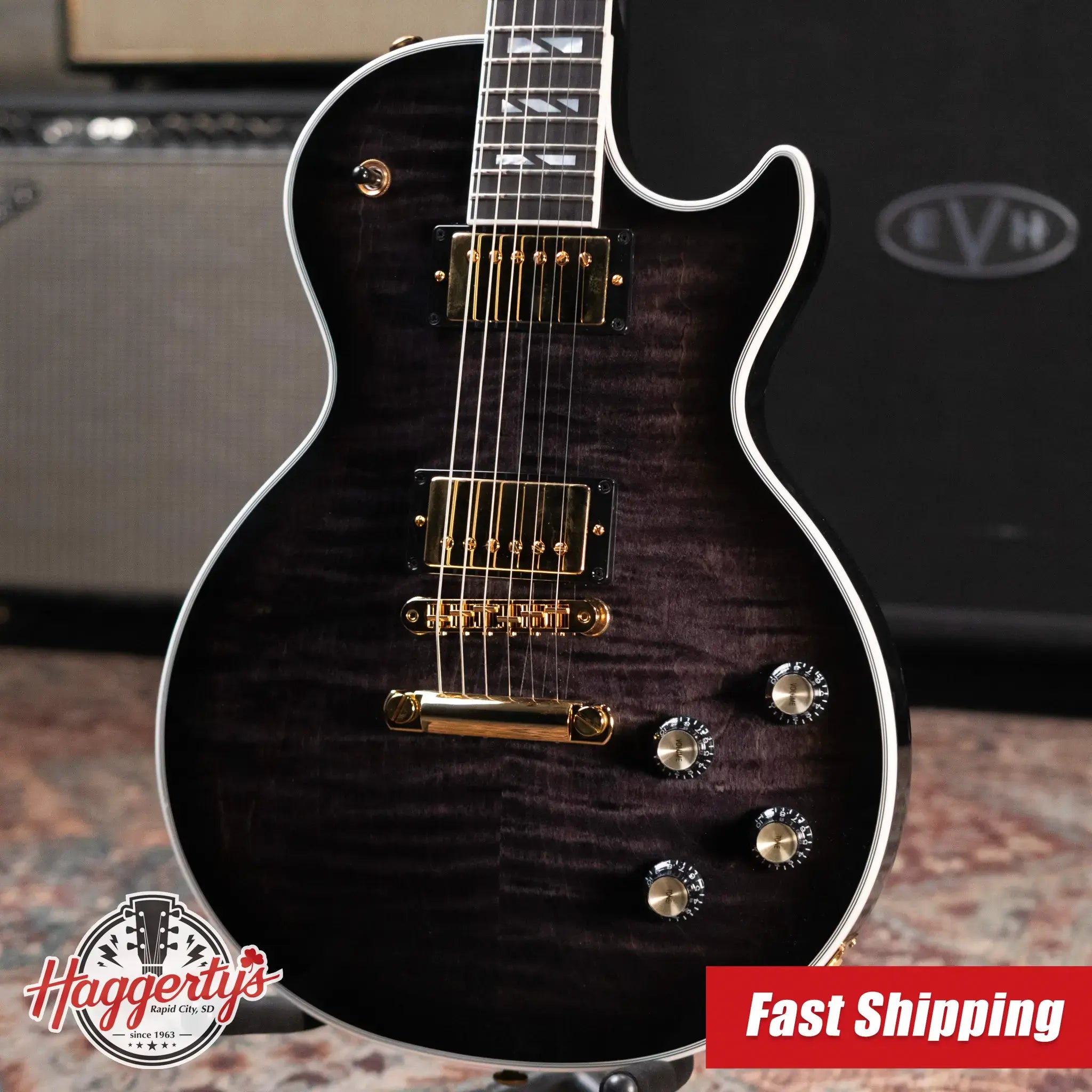 Gibson Les Paul Modern Supreme Trans Ebony Burst with Hardshell Case - Used