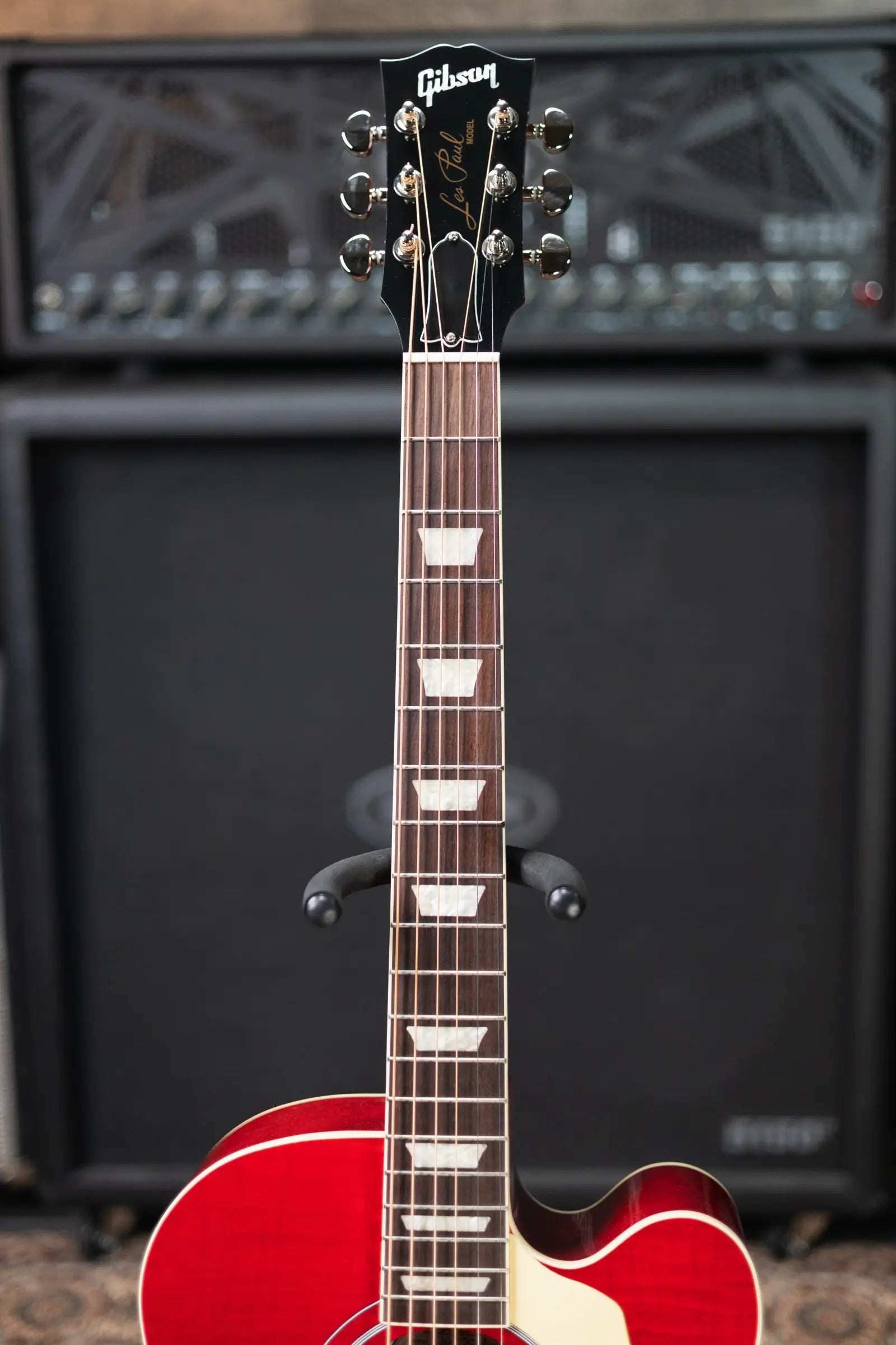 Gibson Les Paul Parlor Acoustic/Electric Guitar - Vintage Cherry Sunburst with Hardshell Case