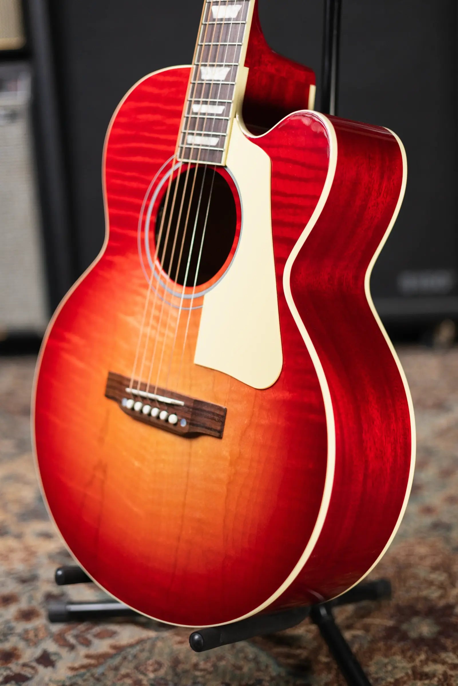 Gibson Les Paul Parlor Acoustic/Electric Guitar - Vintage Cherry Sunburst with Hardshell Case