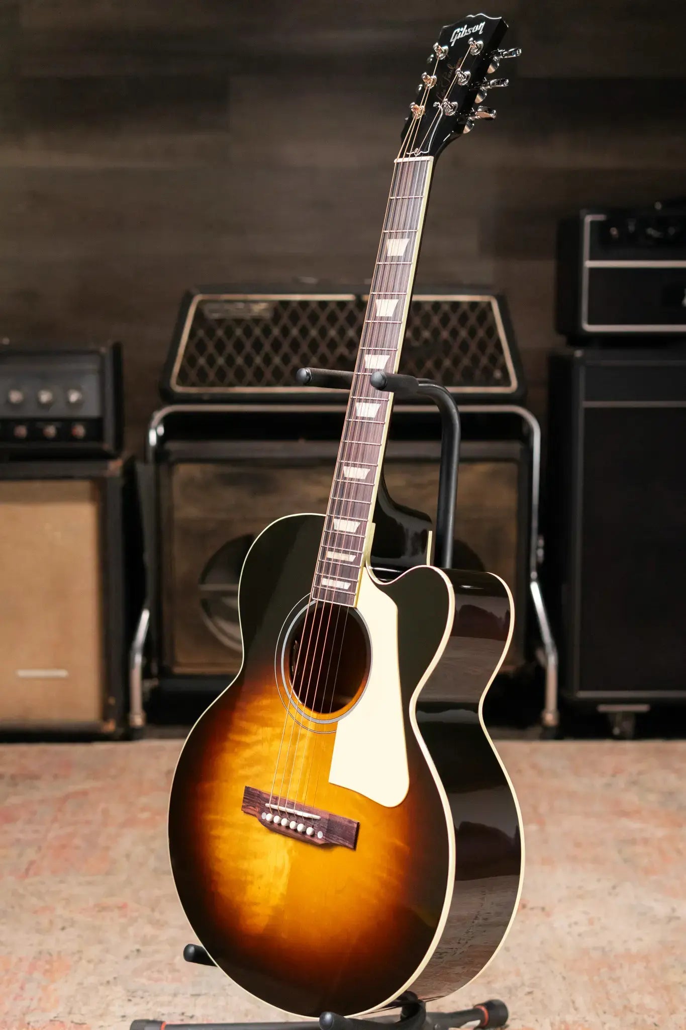 Gibson Les Paul Parlor Acoustic/Electric Guitar - Vintage Sunburst with Hardshell Case