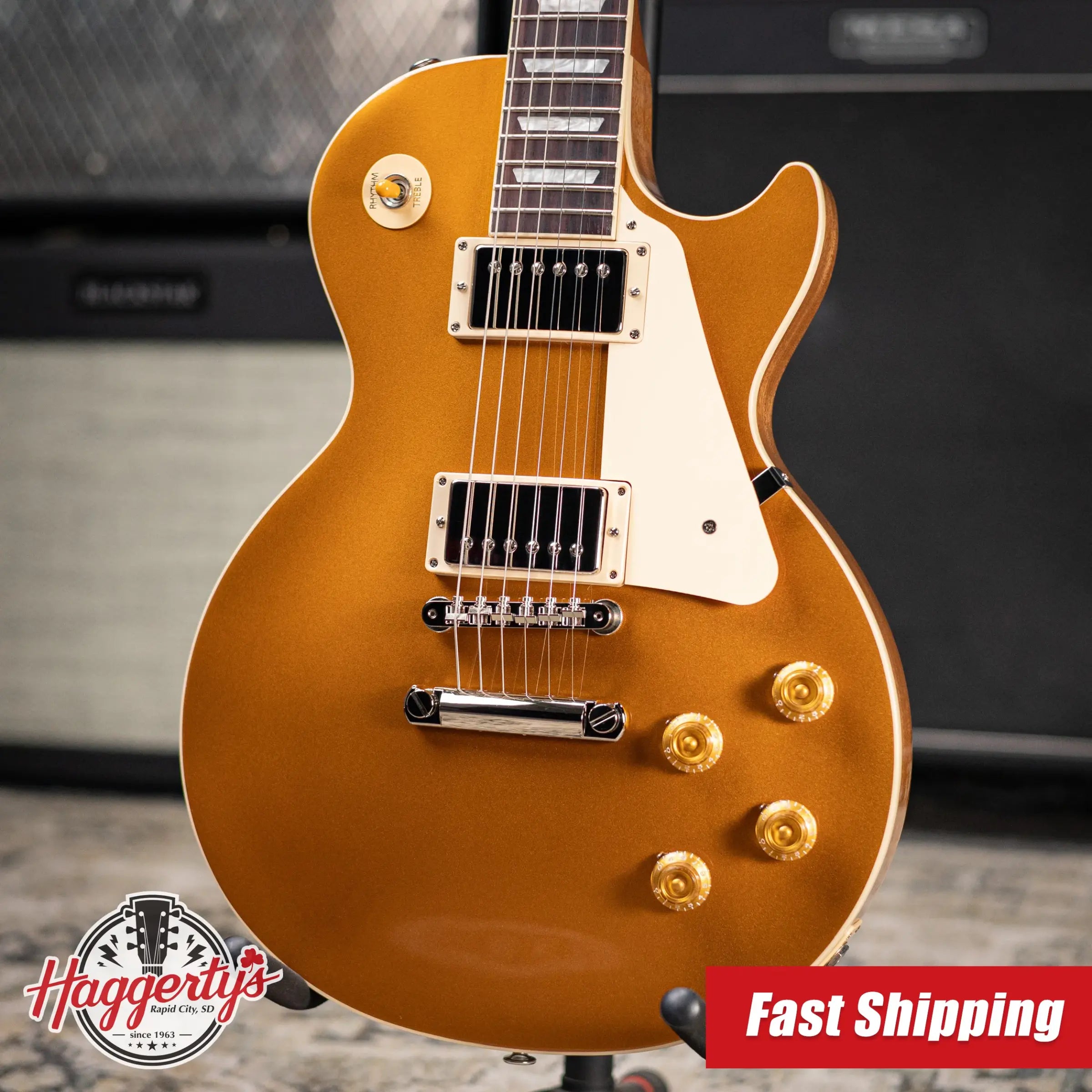 Gibson Les Paul Standard 50's Gold Top Electric Guitar - Gold with Hardshell Case