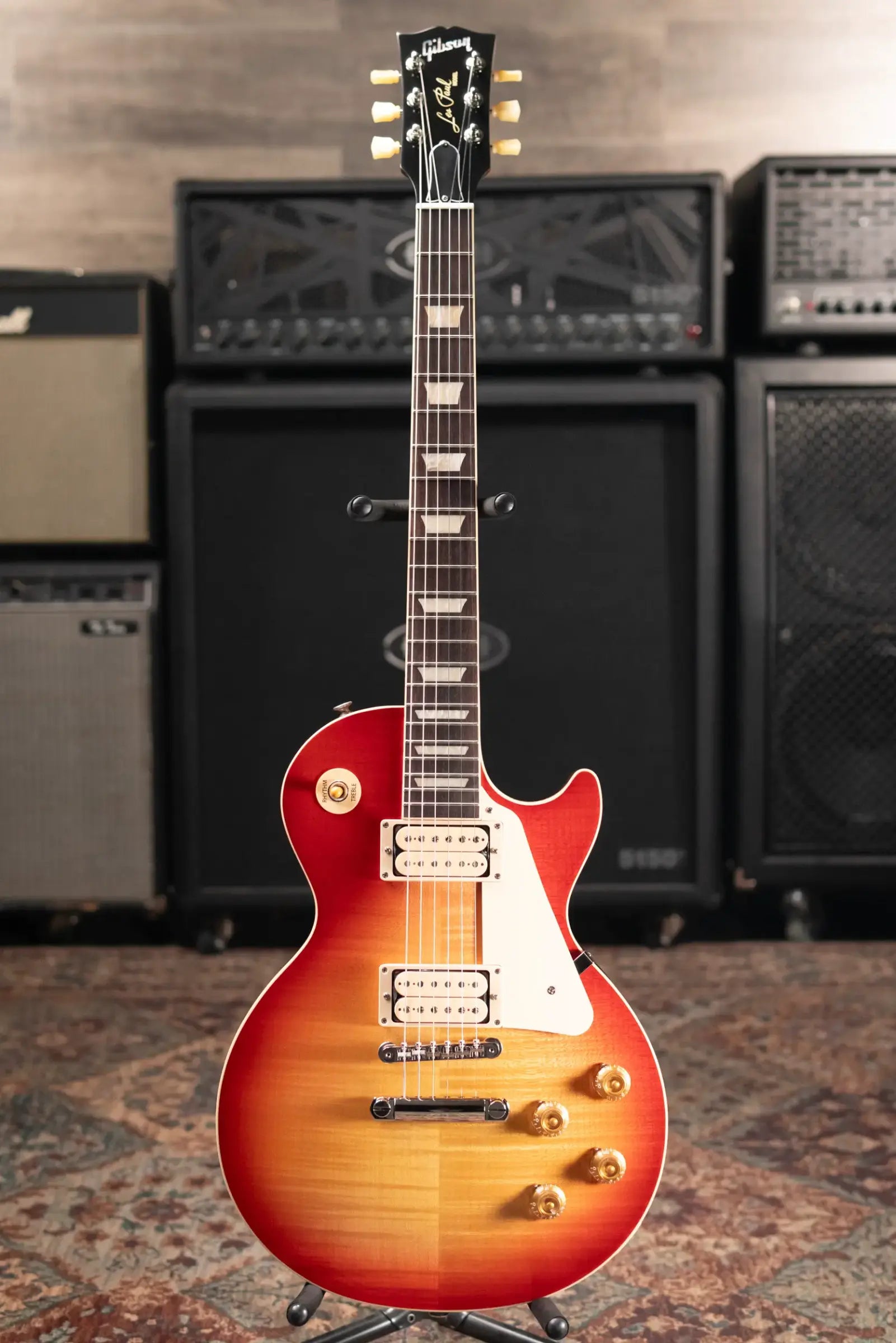 Gibson Les Paul Standard 50s Double Trouble (1 of 500) Electric Guitar - Vintage Cherry Sunburst Gloss with Hardshell Case