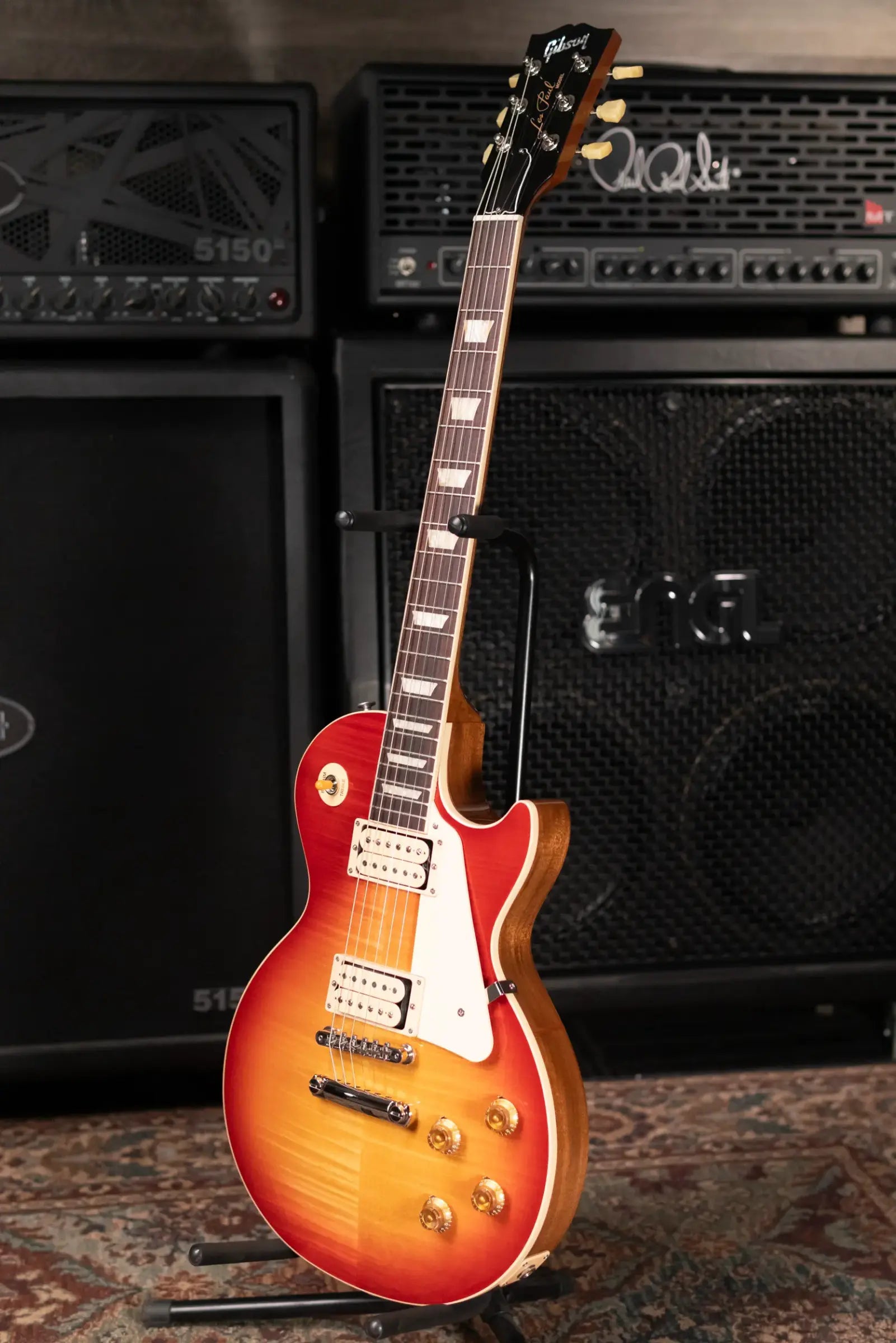 Gibson Les Paul Standard 50s Double Trouble (1 of 500) Electric Guitar - Vintage Cherry Sunburst Gloss with Hardshell Case