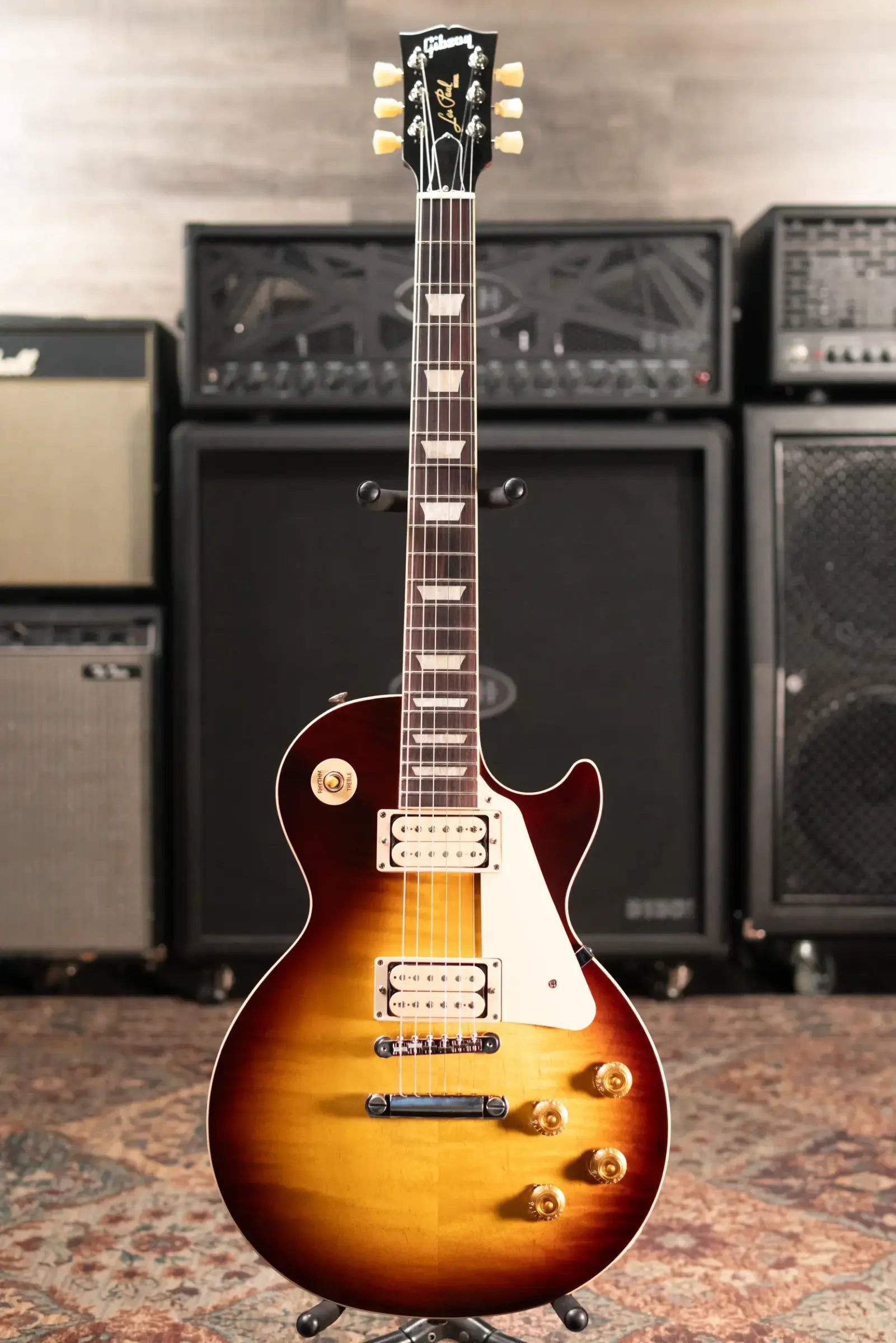 Gibson Les Paul Standard 50s Double Trouble (1 of 500) Electric Guitar - Vintage Tobacco Burst with Hardshell Case