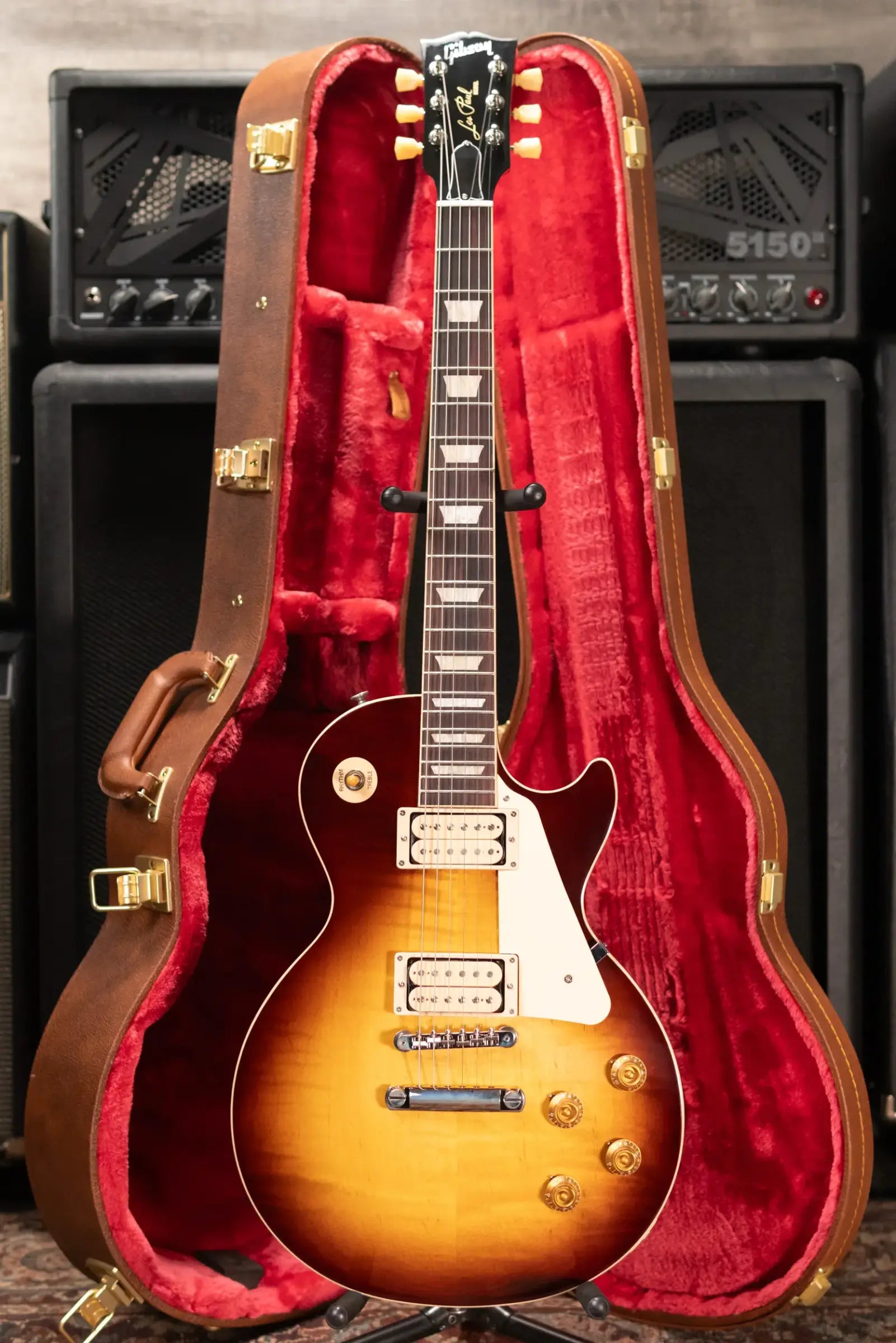 Gibson Les Paul Standard 50s Double Trouble (1 of 500) Electric Guitar - Vintage Tobacco Burst with Hardshell Case