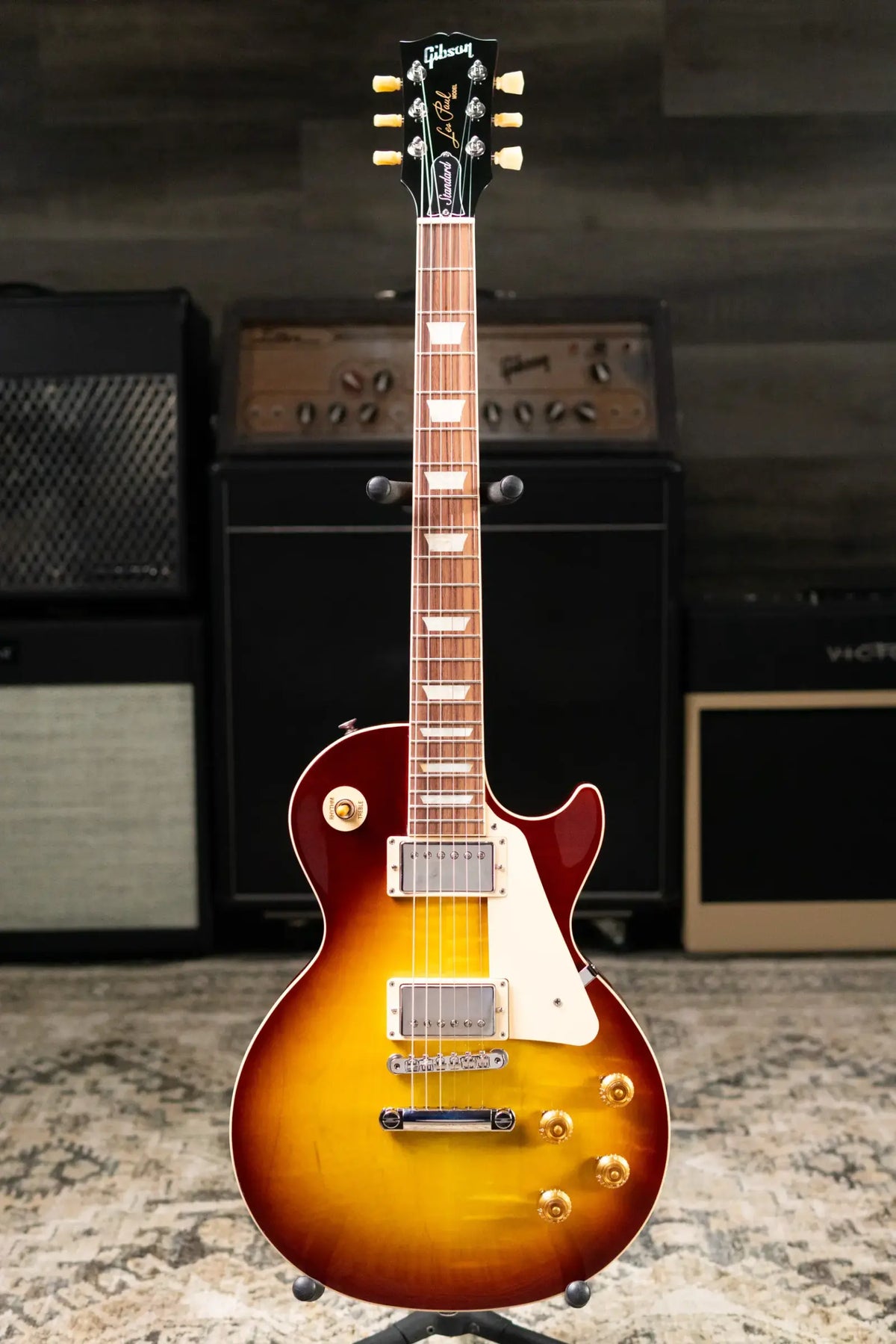 Gibson Les Paul Standard 50s Figured Electric Guitar - Iced Tea with Hardshell Case