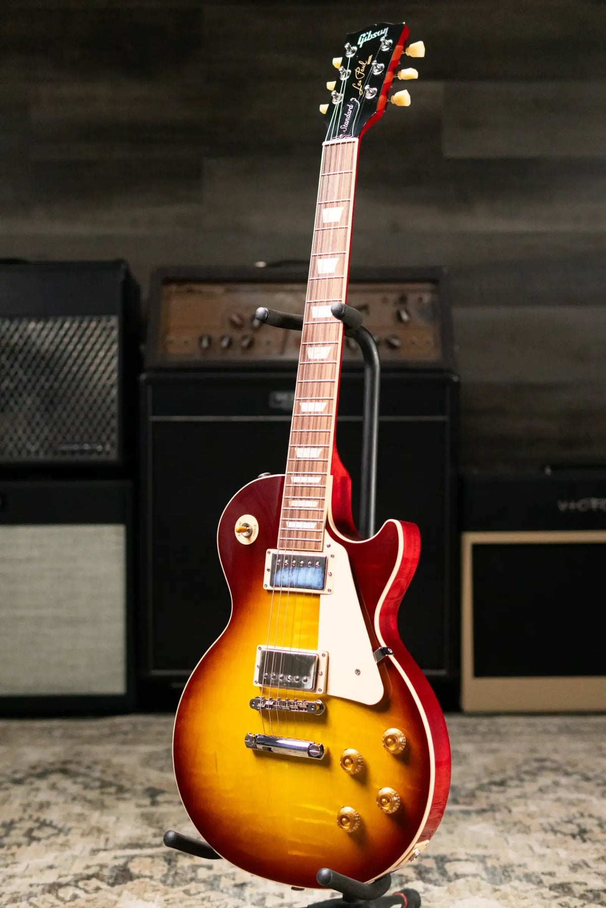 Gibson Les Paul Standard 50s Figured Electric Guitar - Iced Tea with Hardshell Case