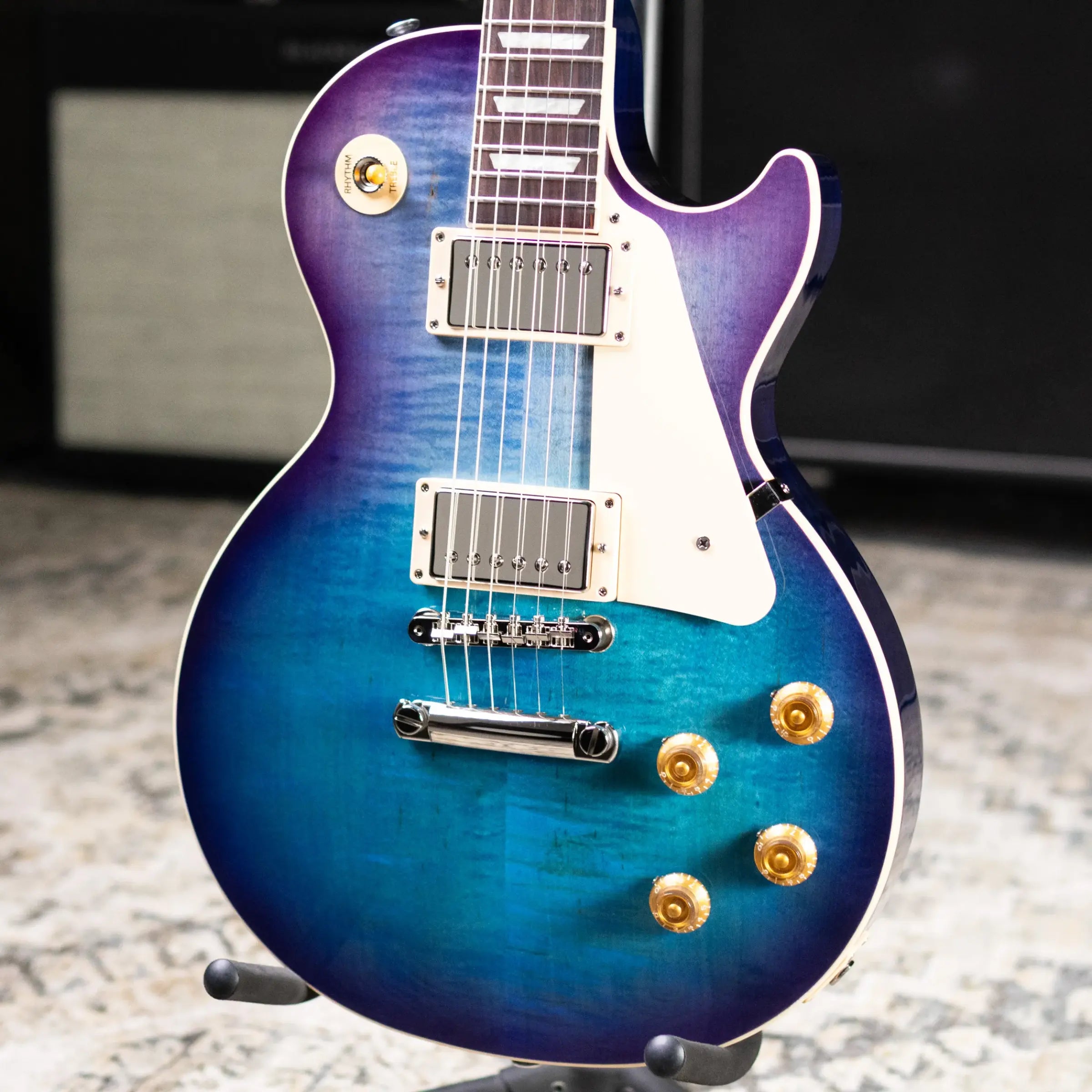 Gibson Les Paul Standard 50s Figured Top Electric Guitar - Blueberry Burst with Hardshell Case