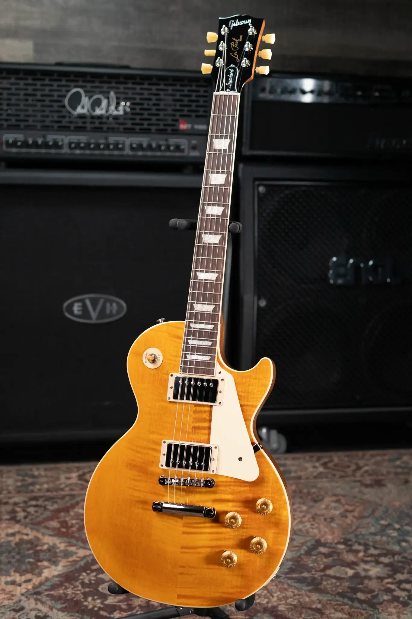 Gibson Les Paul Standard 50s Figured Top Electric Guitar - Honey Amber with Hardshell Case