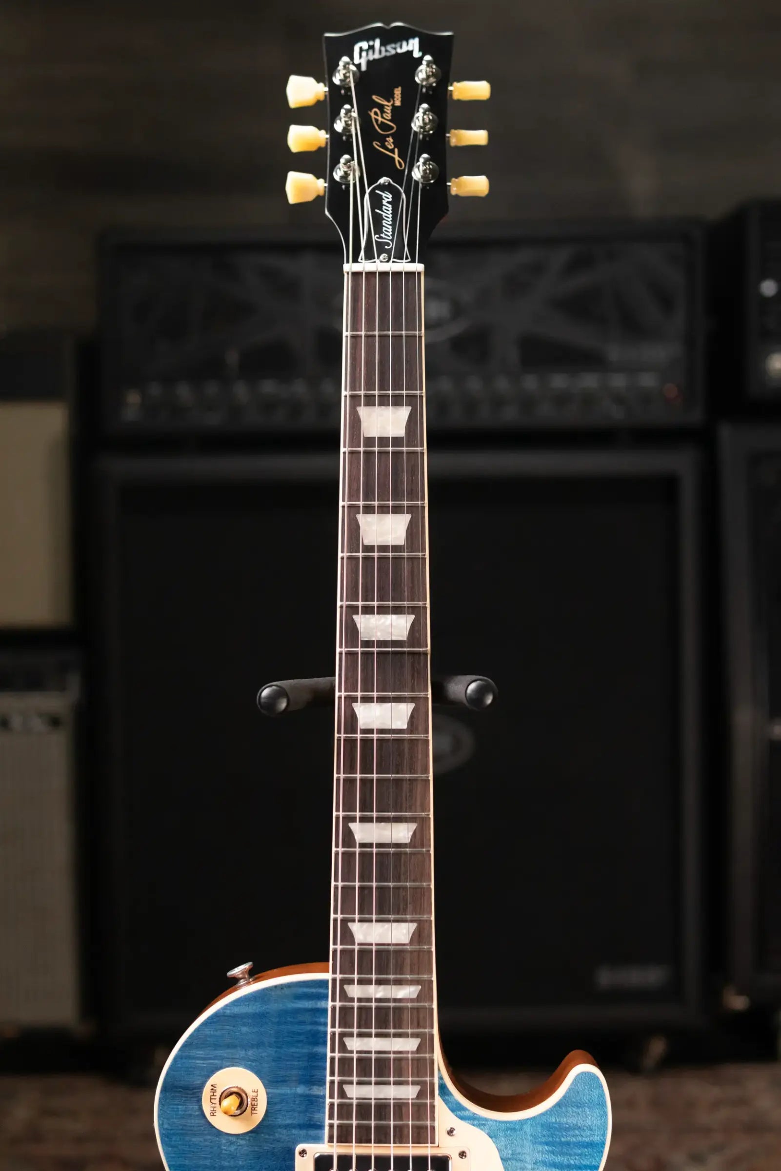 Gibson Les Paul Standard 50s Figured Top Electric Guitar - Ocean Blue with Hardshell Case