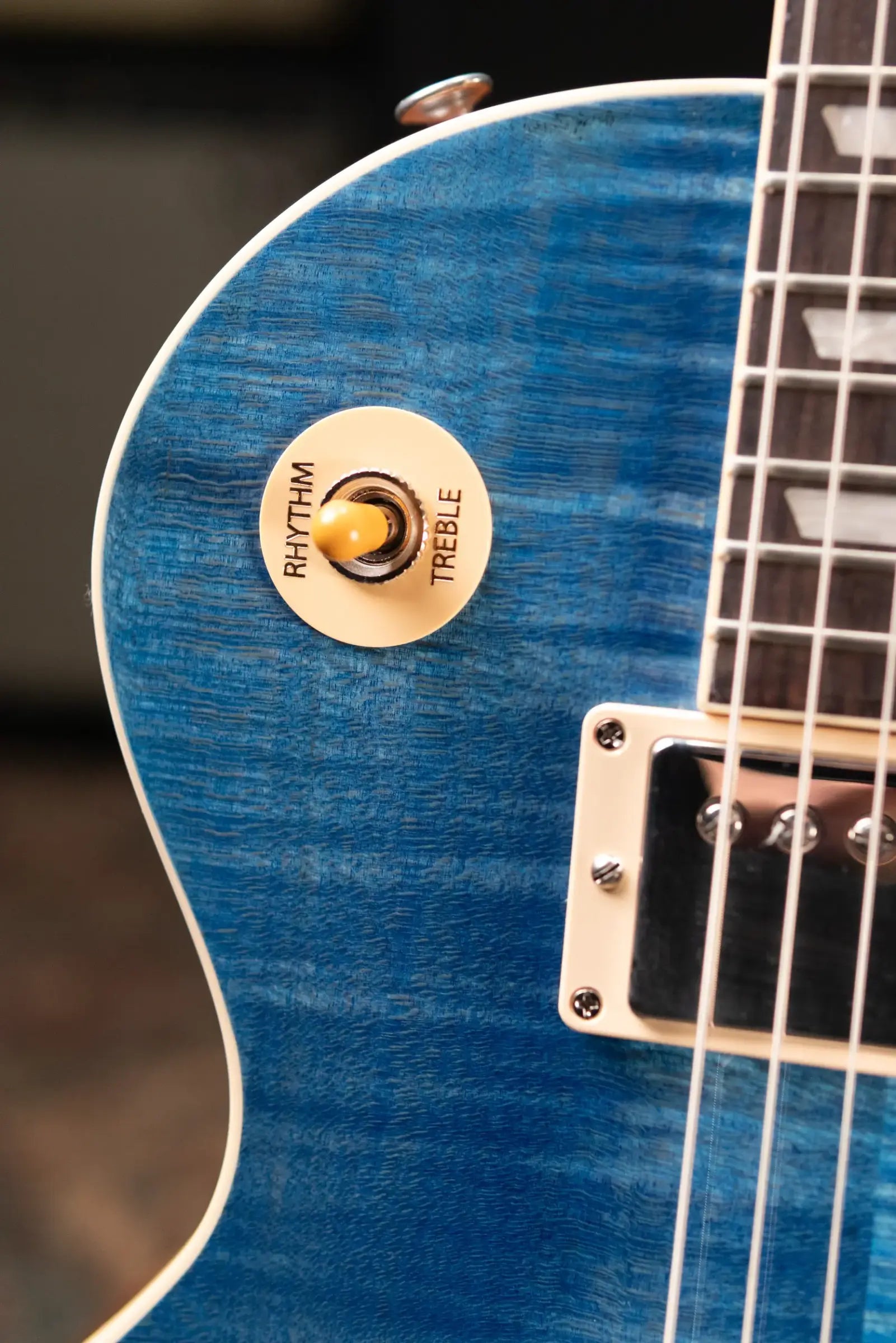 Gibson Les Paul Standard 50s Figured Top Electric Guitar - Ocean Blue with Hardshell Case