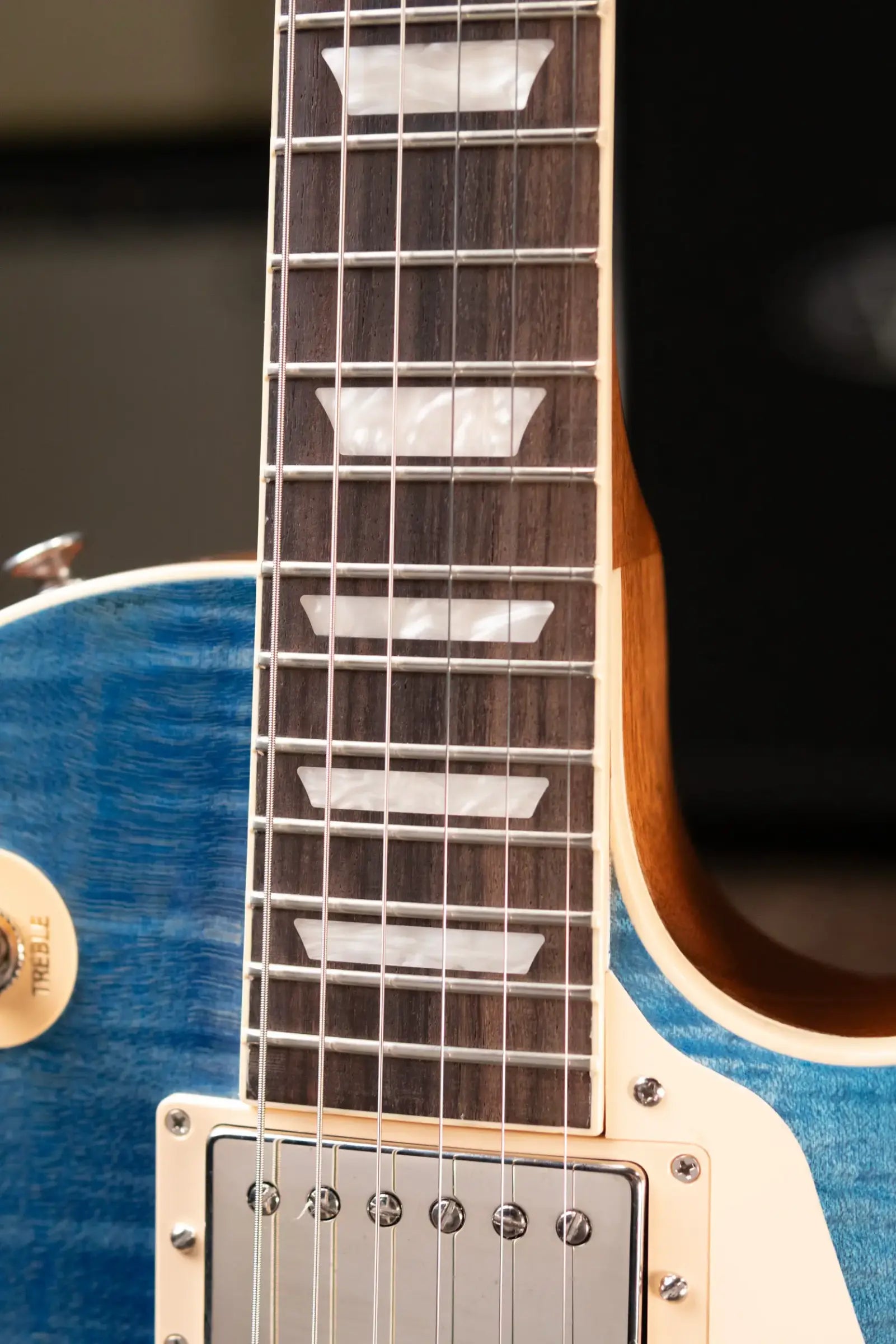 Gibson Les Paul Standard 50s Figured Top Electric Guitar - Ocean Blue with Hardshell Case