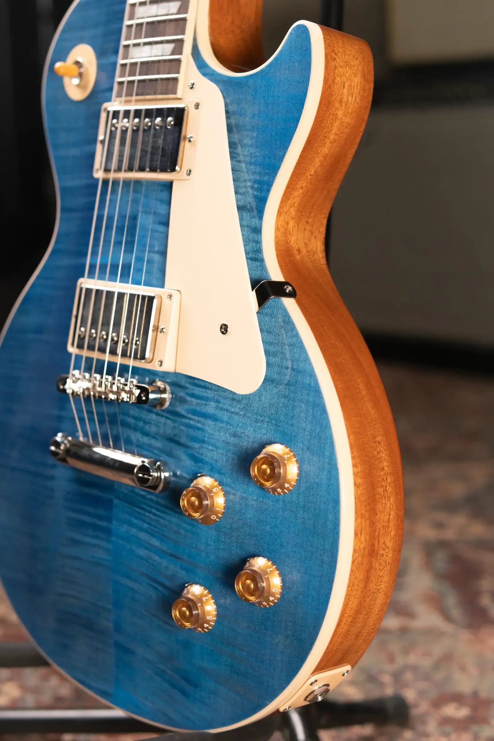 Gibson Les Paul Standard 50s Figured Top Electric Guitar - Ocean Blue with Hardshell Case