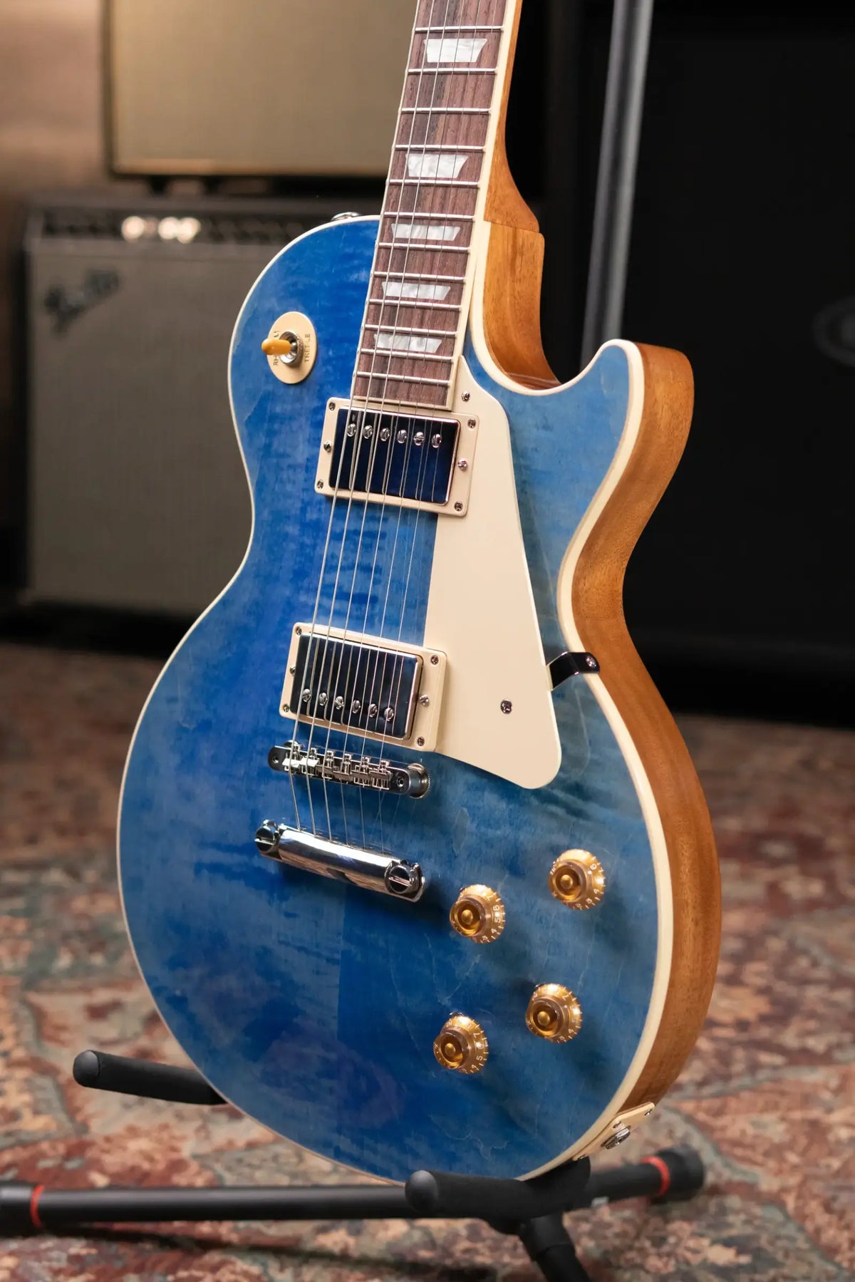 Gibson Les Paul Standard '50s Figured Top Electric Guitar - Ocean Blue with Hardshell Case
