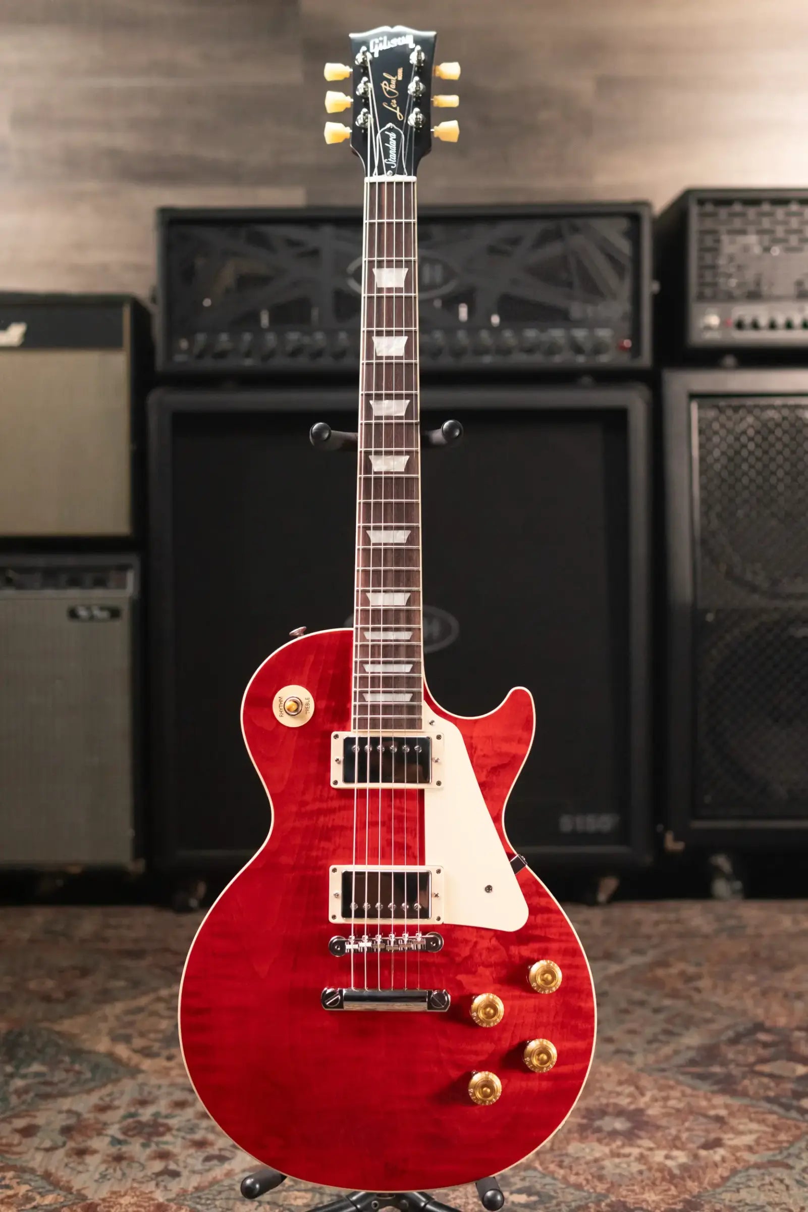 Gibson Les Paul Standard 50s Figured Top Electric Guitar - Sixties Cherry with Hardshell Case