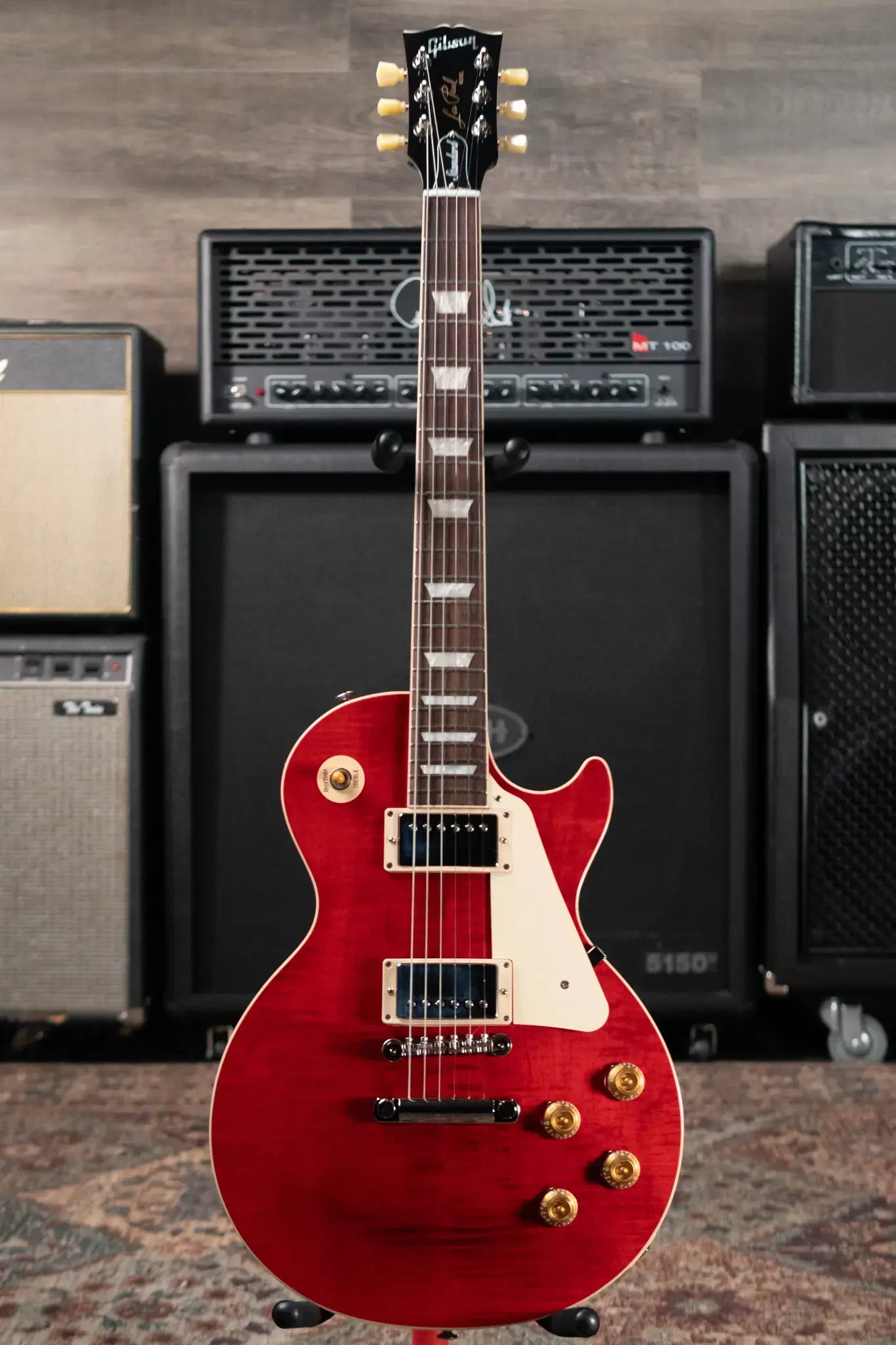 Gibson Les Paul Standard 50s Figured Top Electric Guitar - Sixties Cherry with Hardshell Case