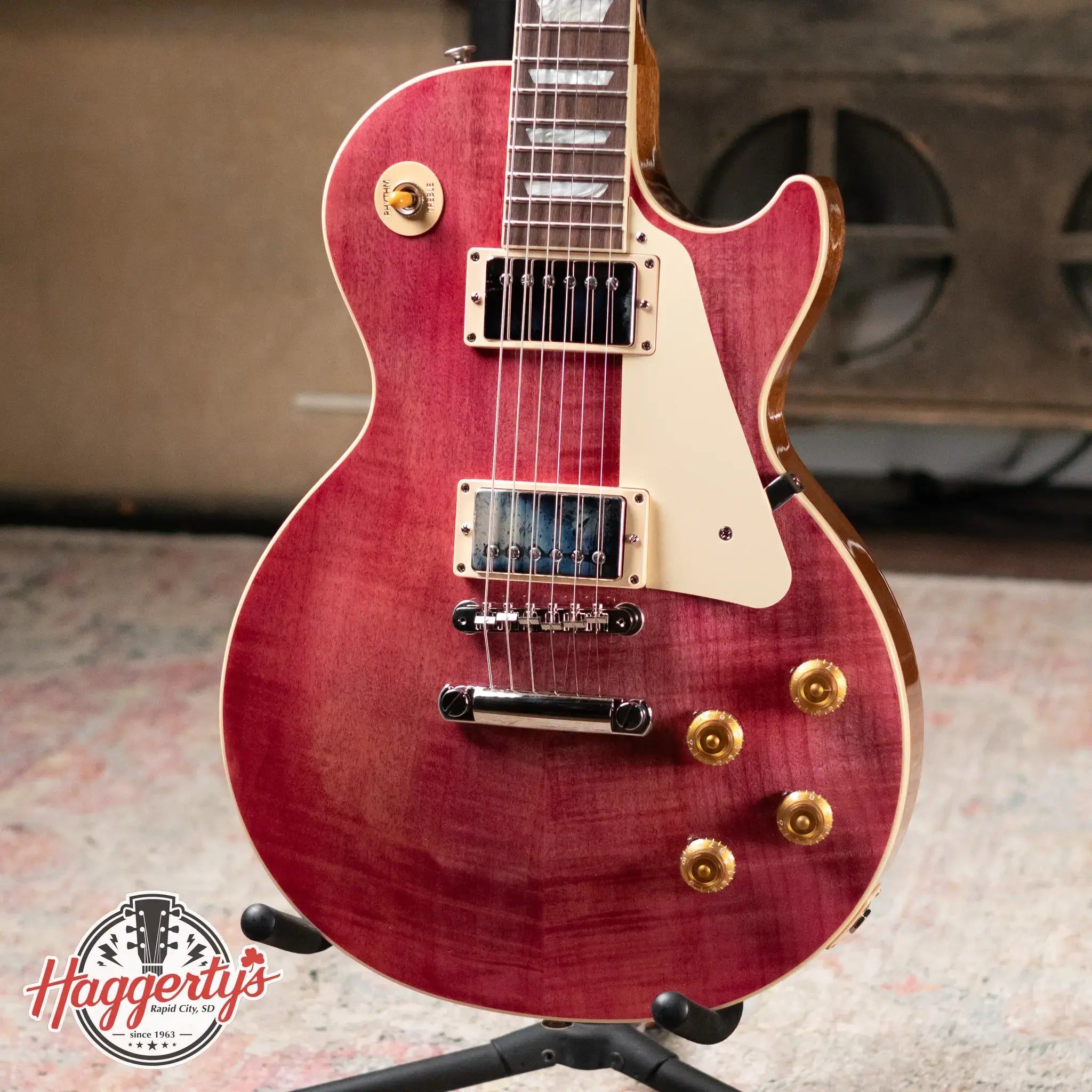 Gibson Les Paul Standard '50s Figured Top Electric Guitar - Translucent Fuchsia with Hardshell Case