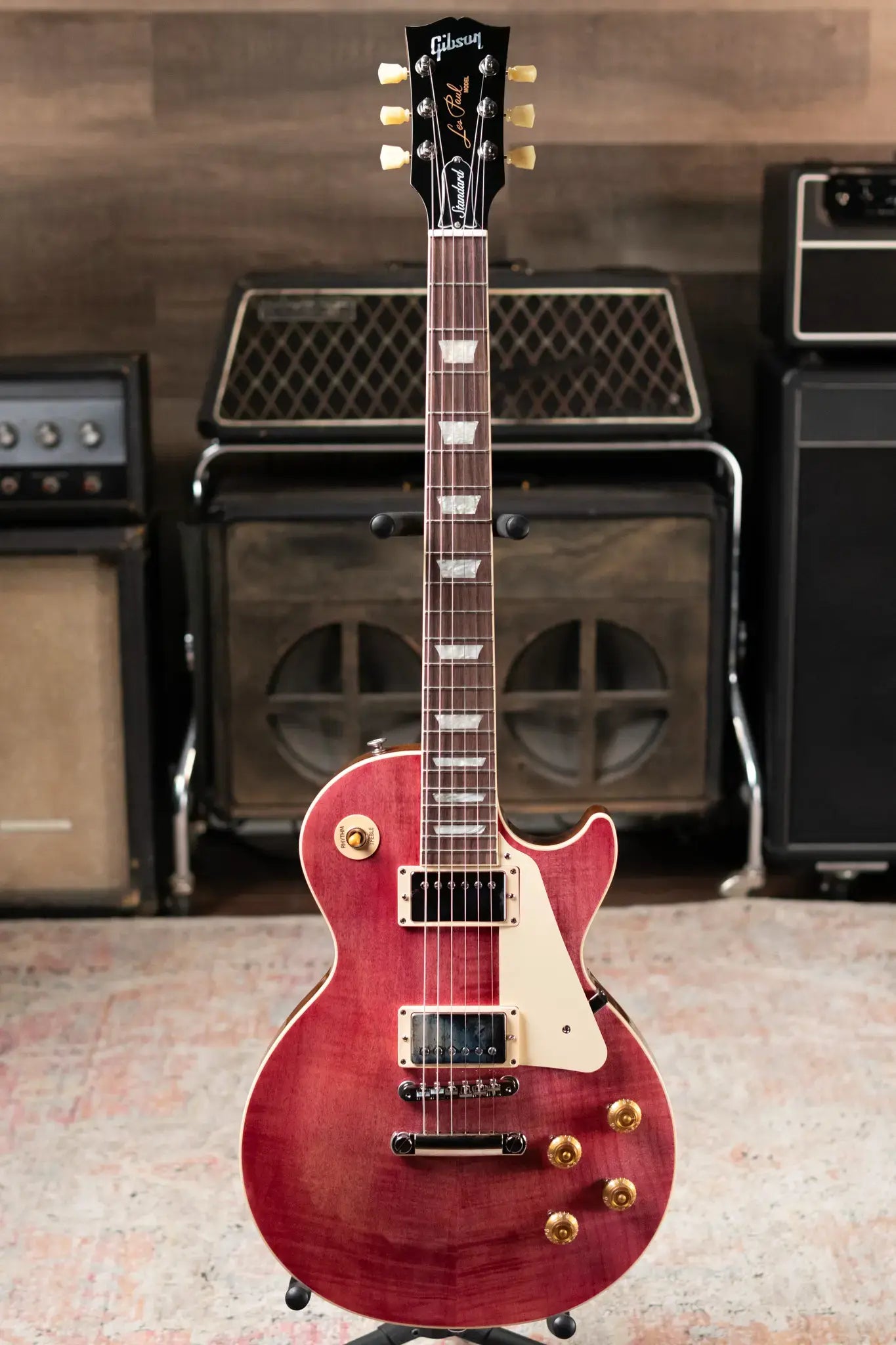 Gibson Les Paul Standard '50s Figured Top Electric Guitar - Translucent Fuchsia with Hardshell Case