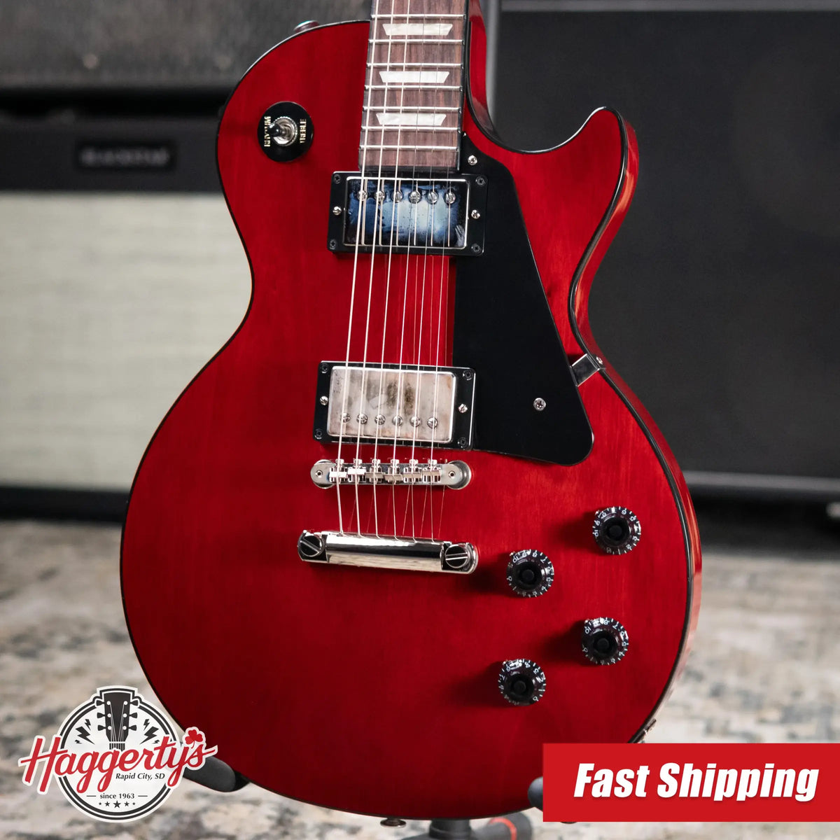 Gibson Les Paul Standard 50s Mahogany Top Electric Guitar - Vintage Cherry with Hardshell Case - Demo