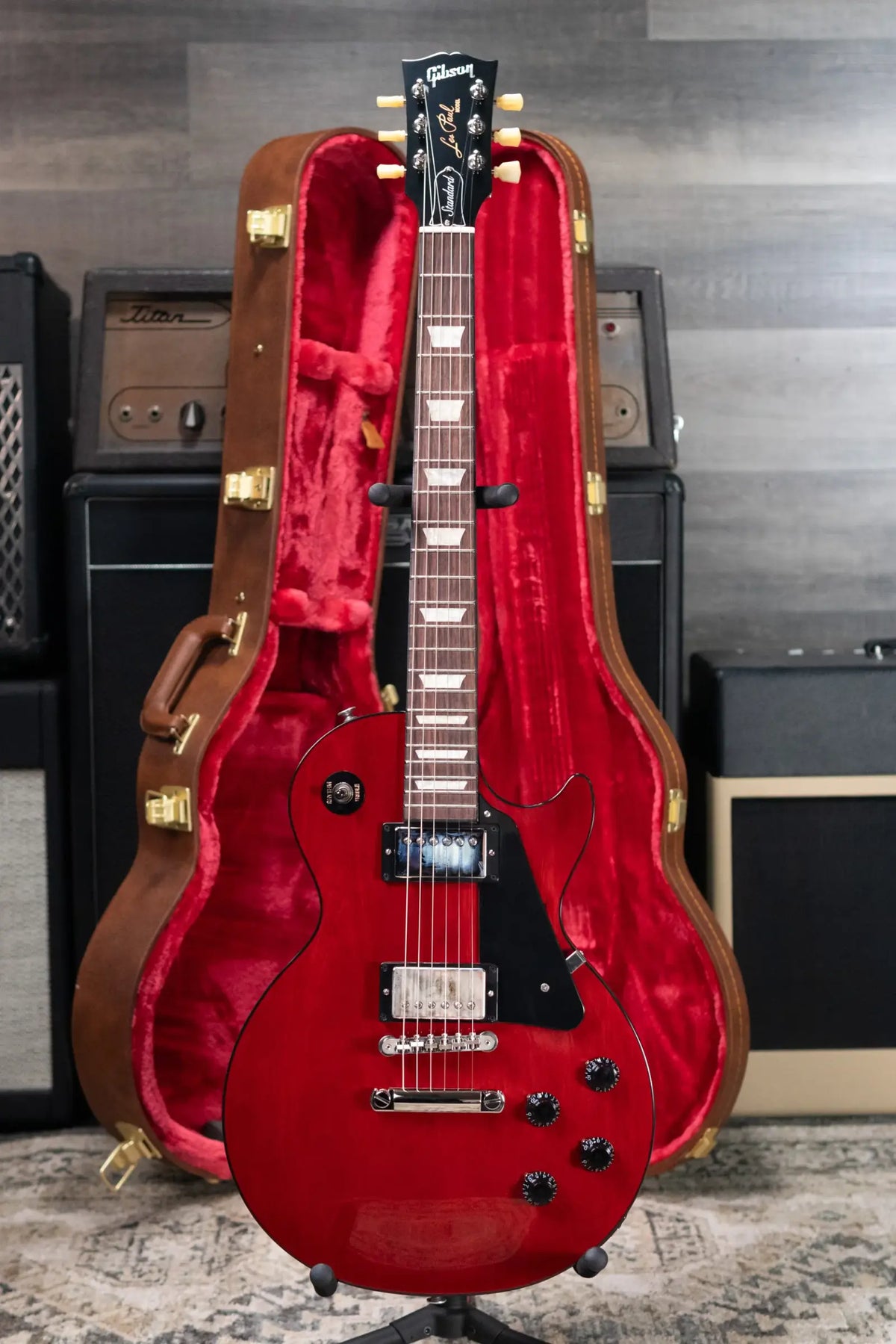 Gibson Les Paul Standard 50s Mahogany Top Electric Guitar - Vintage Cherry with Hardshell Case - Demo