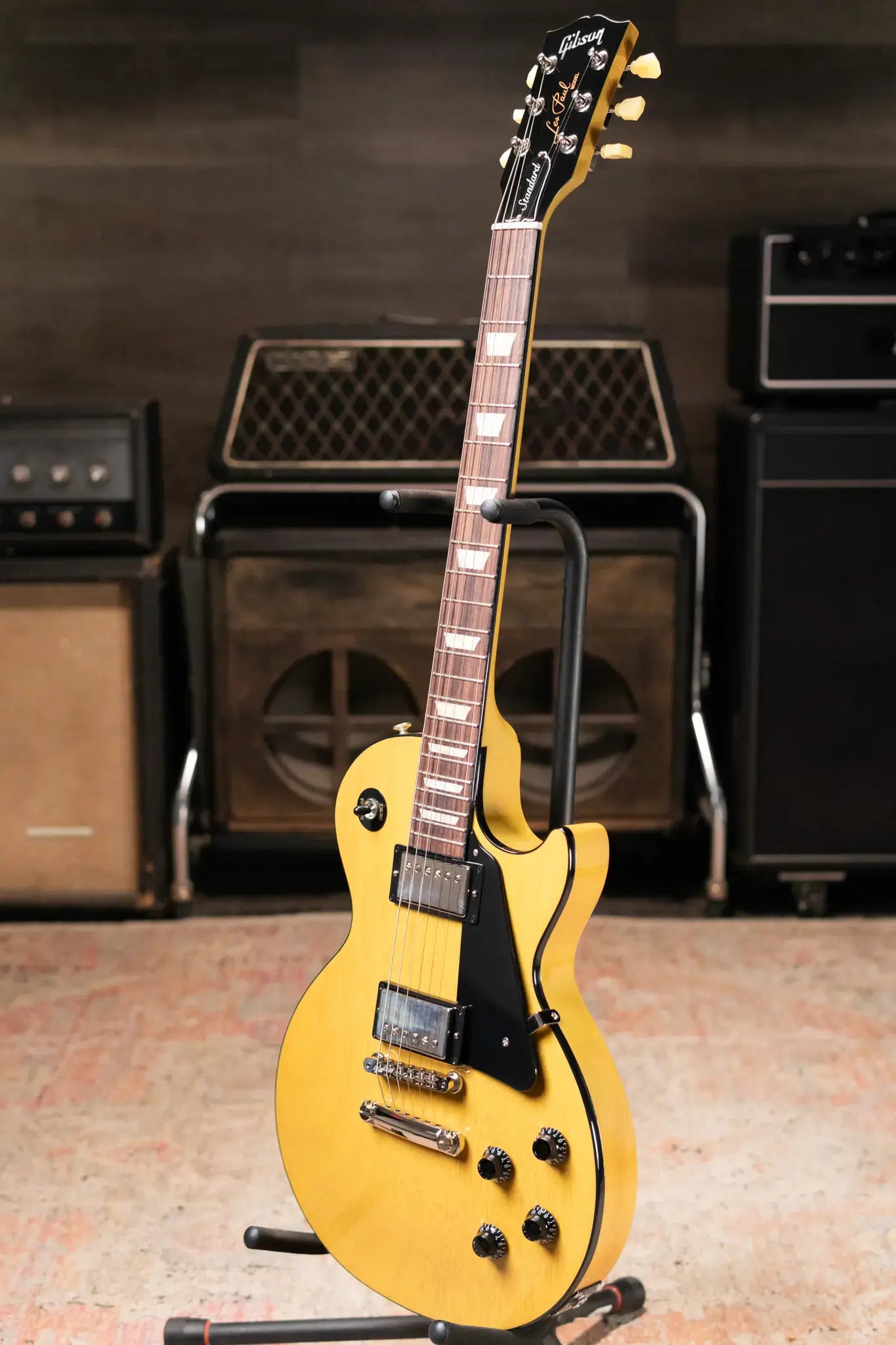Gibson Les Paul Standard 50s Mahogany Top - TV Yellow with Hardshell Case