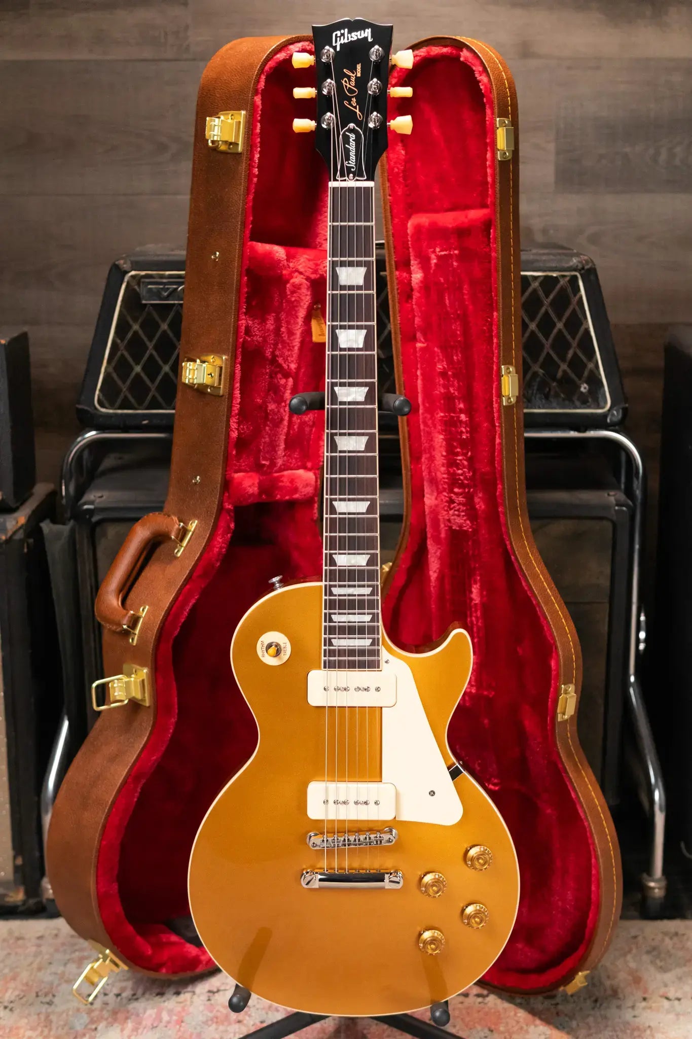 Gibson Les Paul Standard '50s P-90 Electric Guitar - Goldtop with Hardshell Case