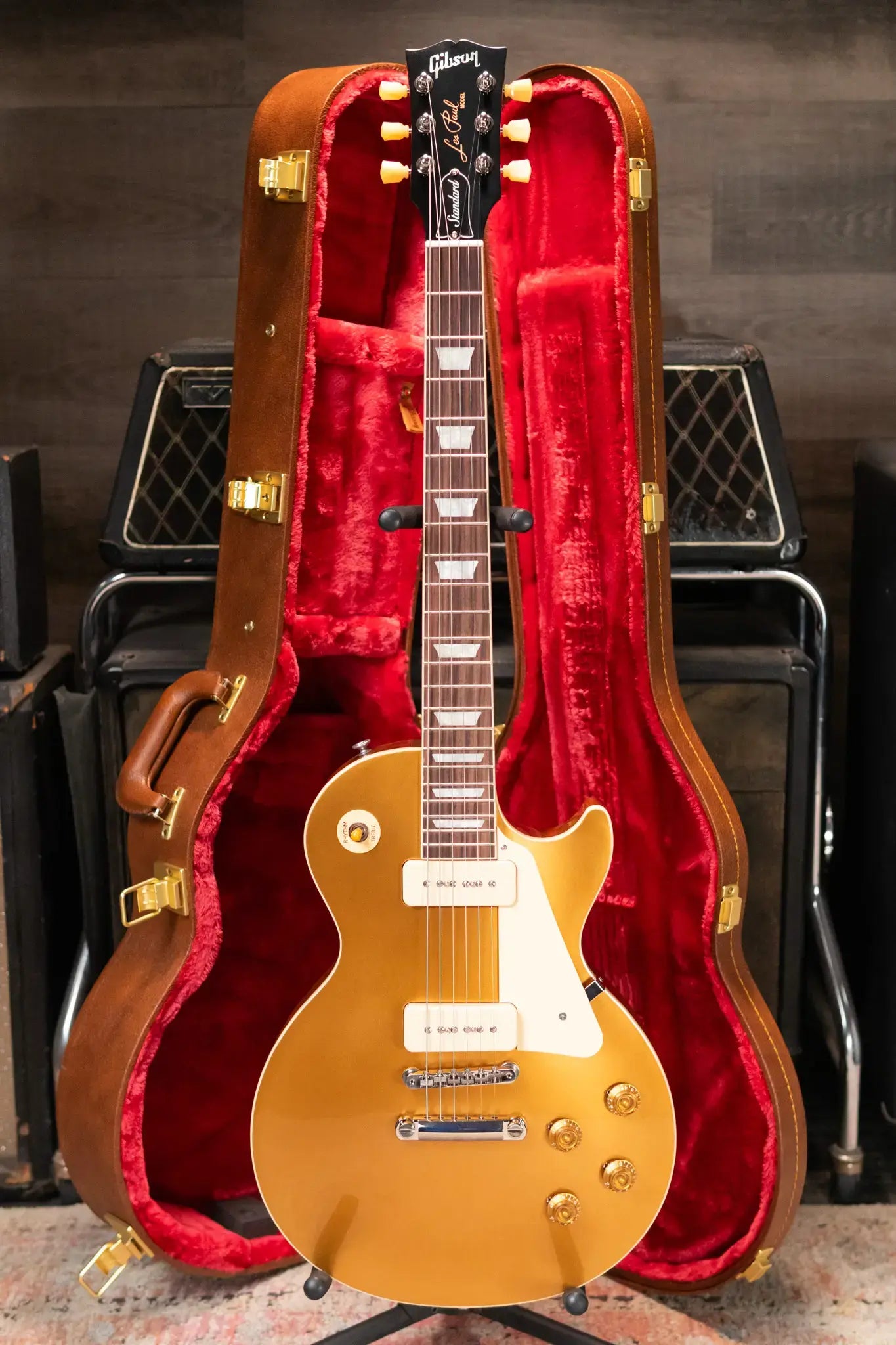 Gibson Les Paul Standard '50s P-90 Electric Guitar - Goldtop with Hardshell Case