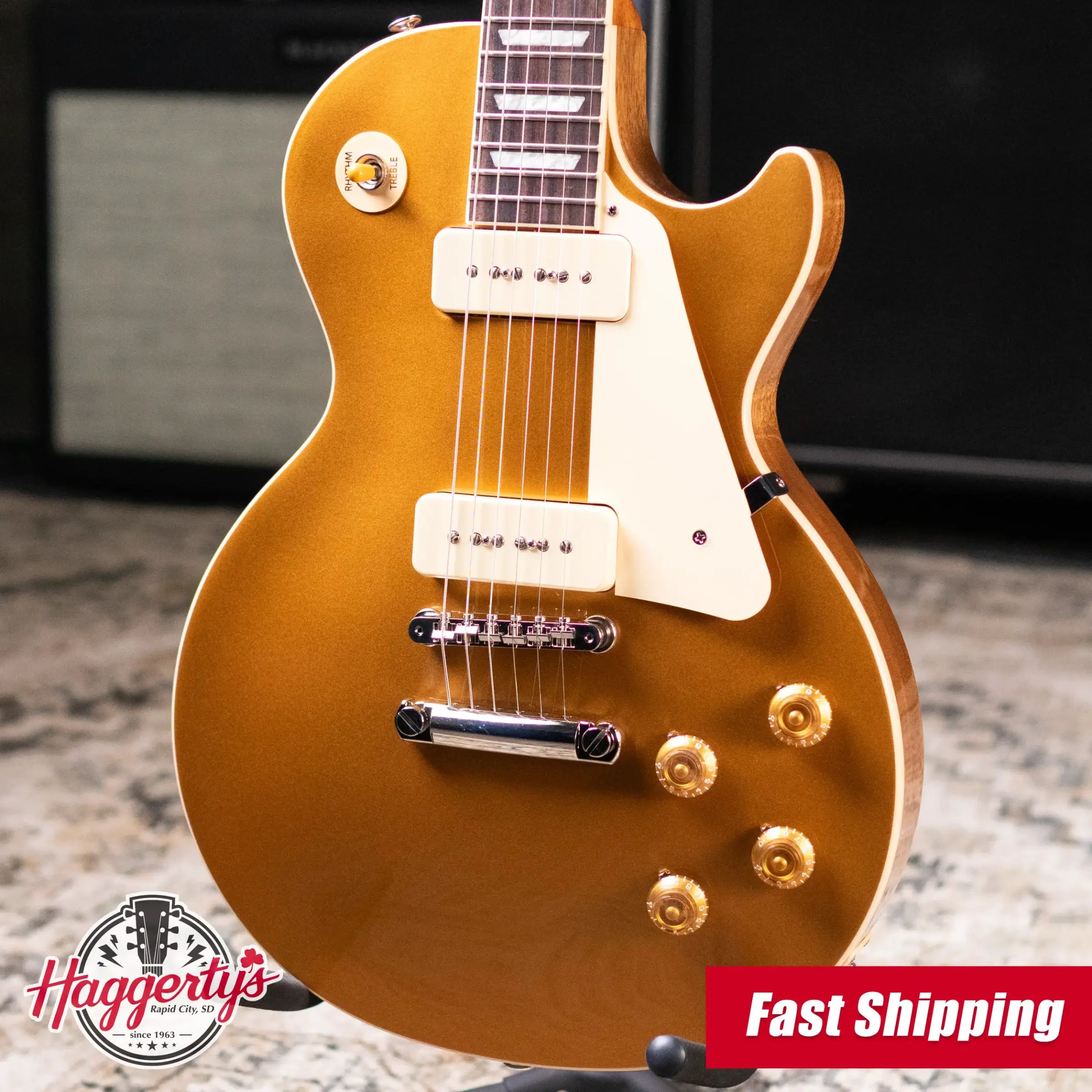 Gibson Les Paul Standard '50s P-90 Electric Guitar - Goldtop with Hardshell Case