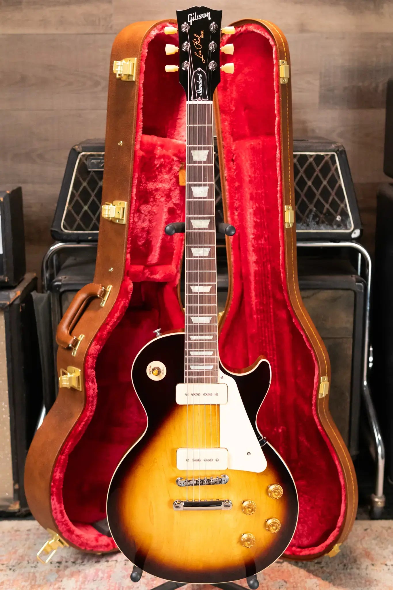 Gibson Les Paul Standard 50s P-90 Electric Guitar - Tobacco Burst with Hardshell Case